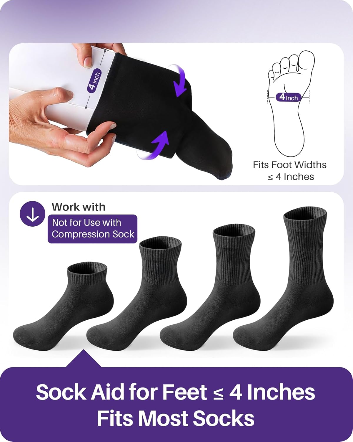 Detalle 2 de Kekoy Sock Aids for Putting Socks On ⌚ šķ?