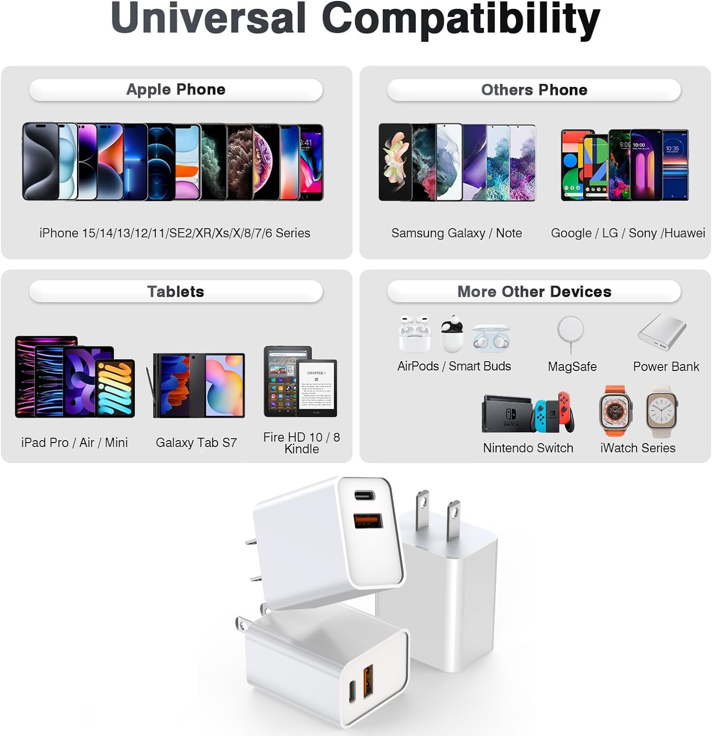 Thumbnail 6 de USB C Charger 20W 3-Pack