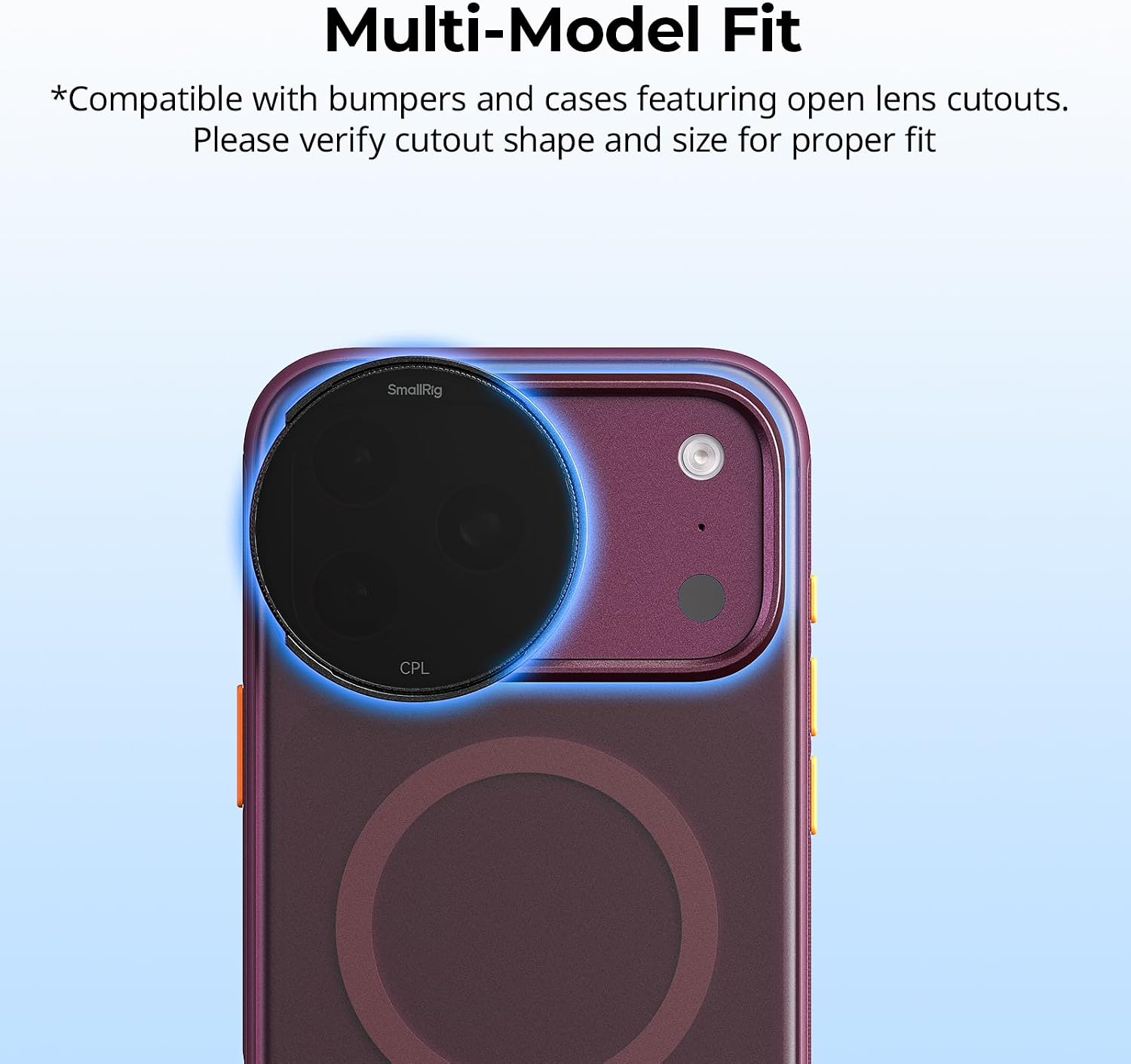 Thumbnail 1 de SmallRig 6733 46mm Clip-On CPL Filter for iPhone 18 Pro and Pro Max