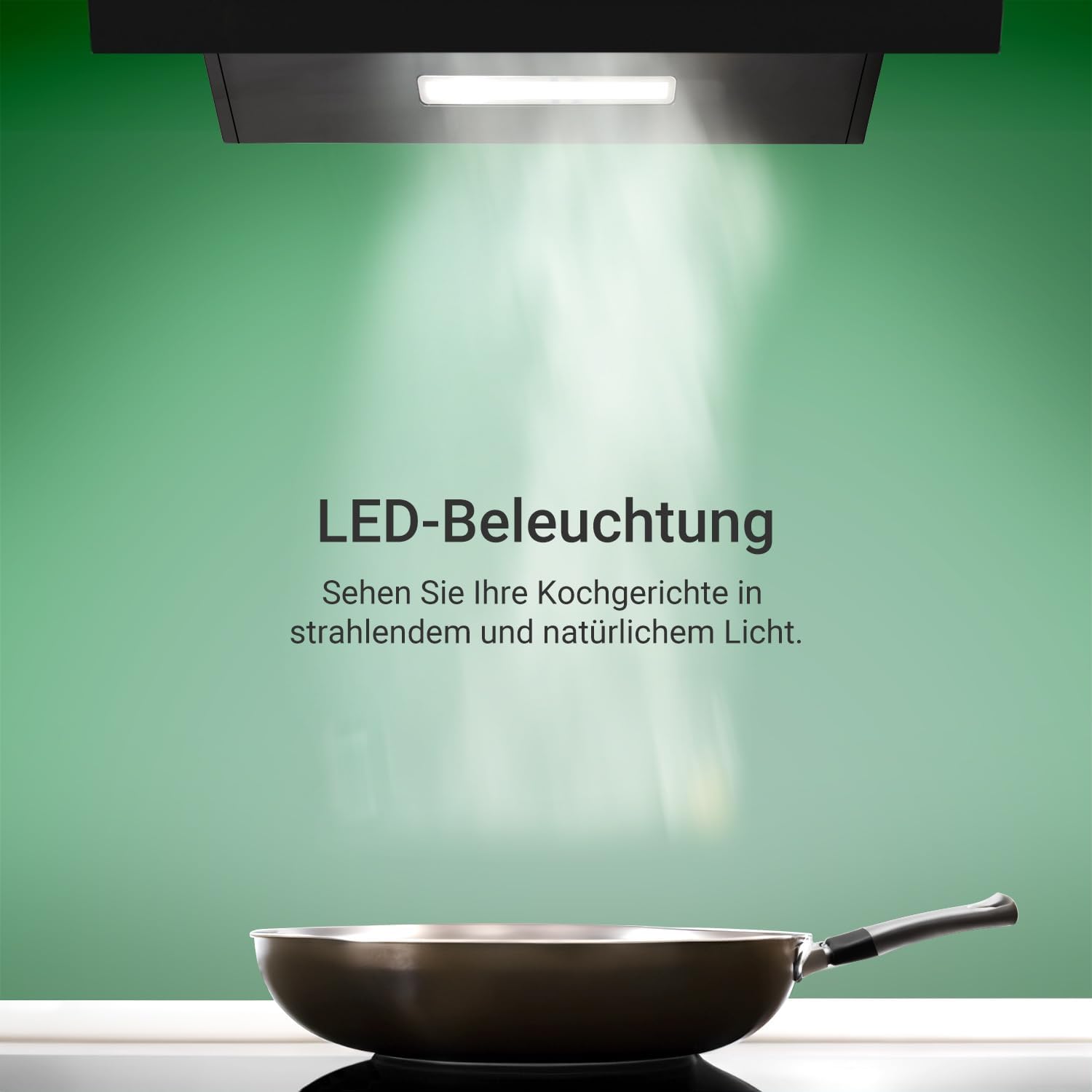 Thumbnail 2 de KKT KOLBE BASE6004SKKT Dunstabzugshaube 60 cm (Umluft/Abluft, Schwarz, Glas, LED, SensorTouch)