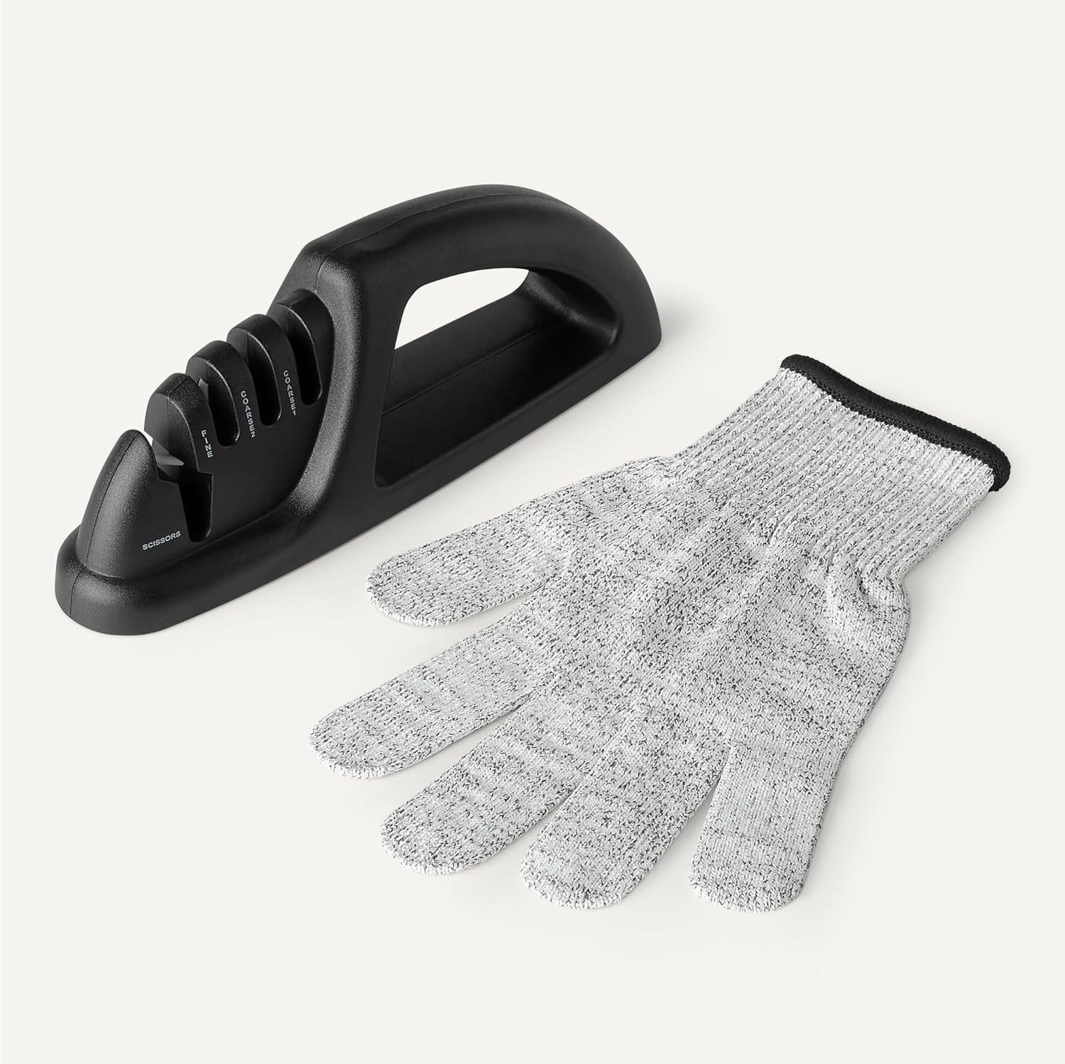 Thumbnail 3 de Amazon Basics 4-in-1 Knife Sharpener with Non-Slip Base and Safety Glove