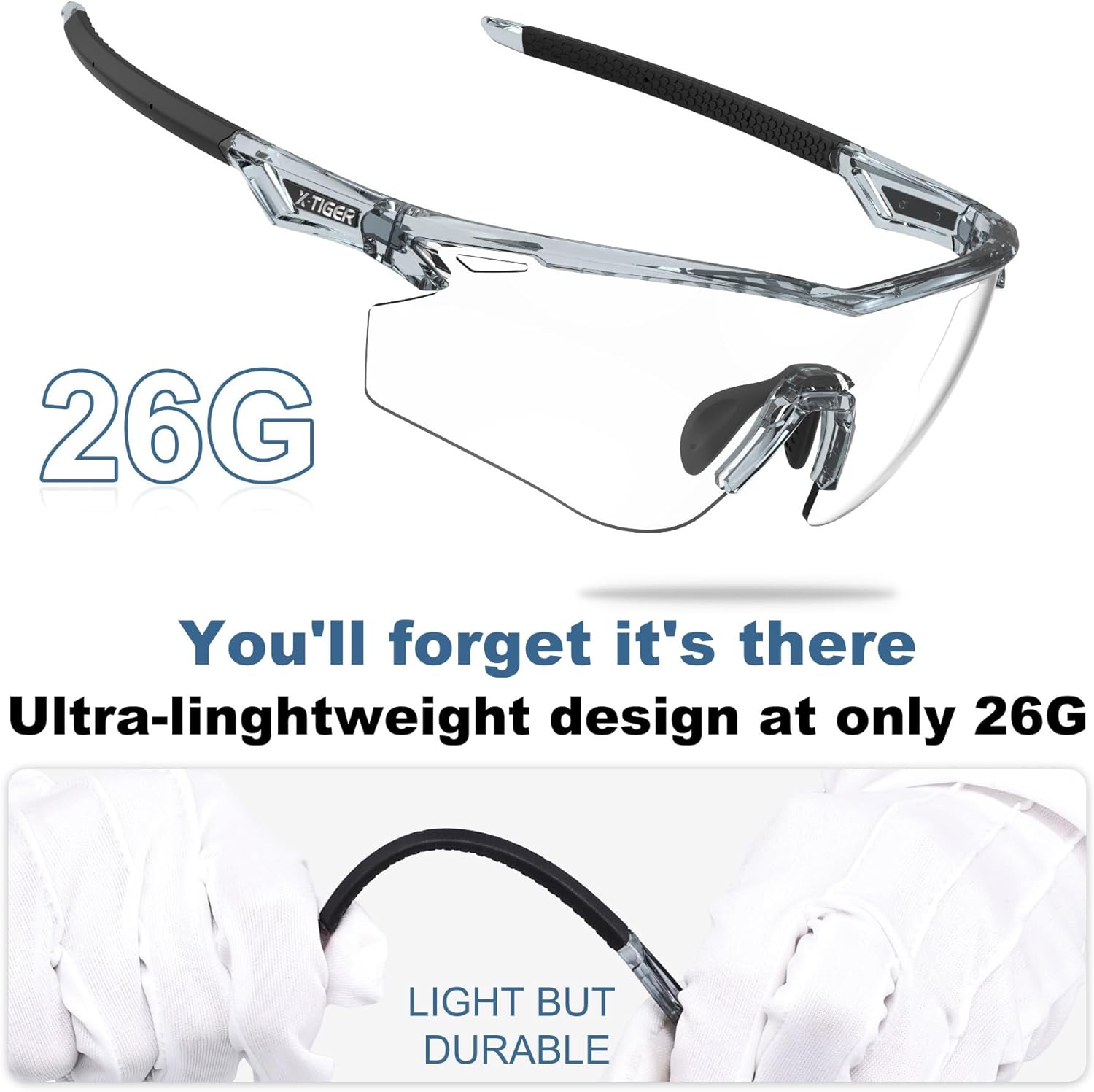 Thumbnail 3 de X-TIGER Photochrome Fahrradbrille – UV400 Selbsttönende MTB-Sonnenbrille