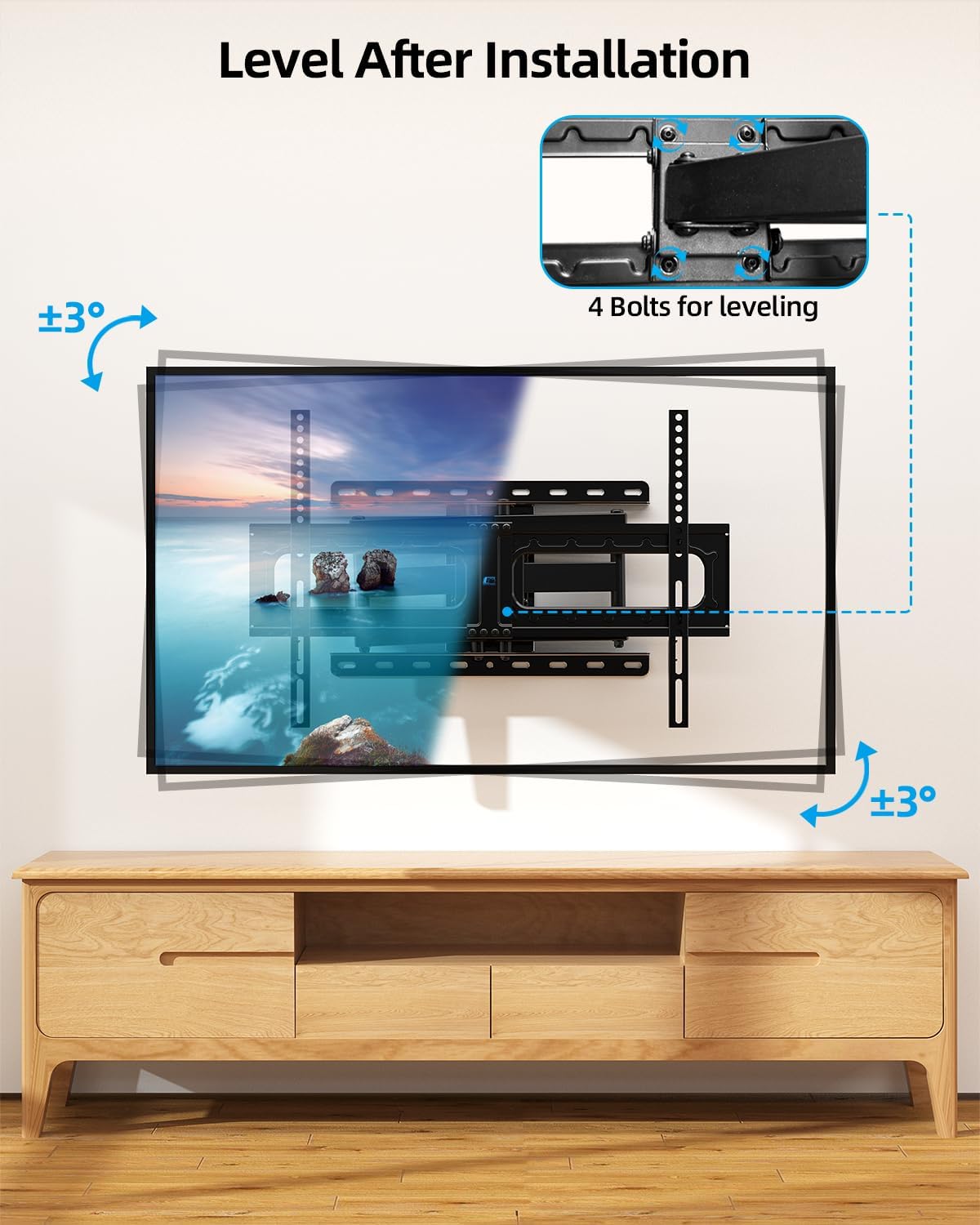 Thumbnail 4 de HOME VISION Full Motion TV Wall Mount 85 lb