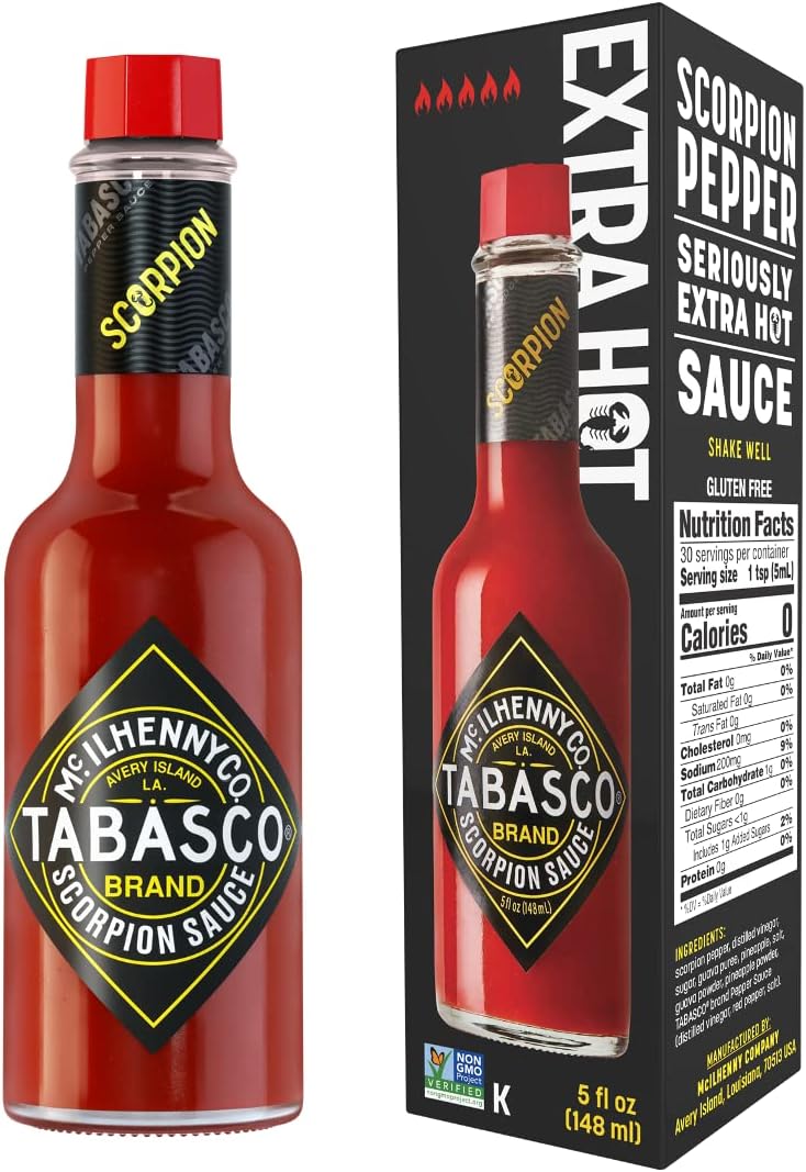 Detalle de TABASCO 2-pack: Salsa Scorpion & Salsa Habanero (2 x 148 ml) – Duo piccante estremo