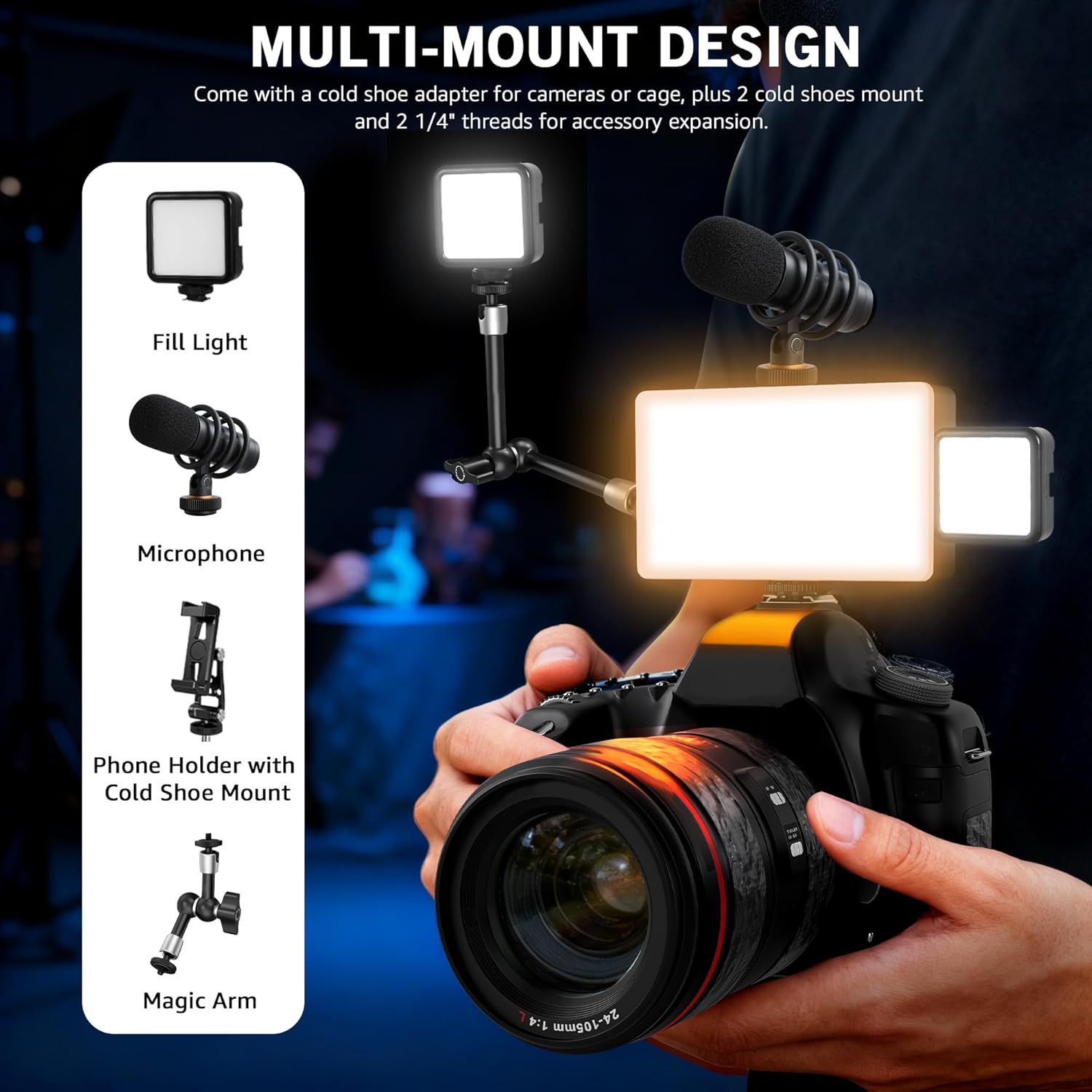 Detalle 1 de NiceVeedi RGB Selfie Light 138 LED