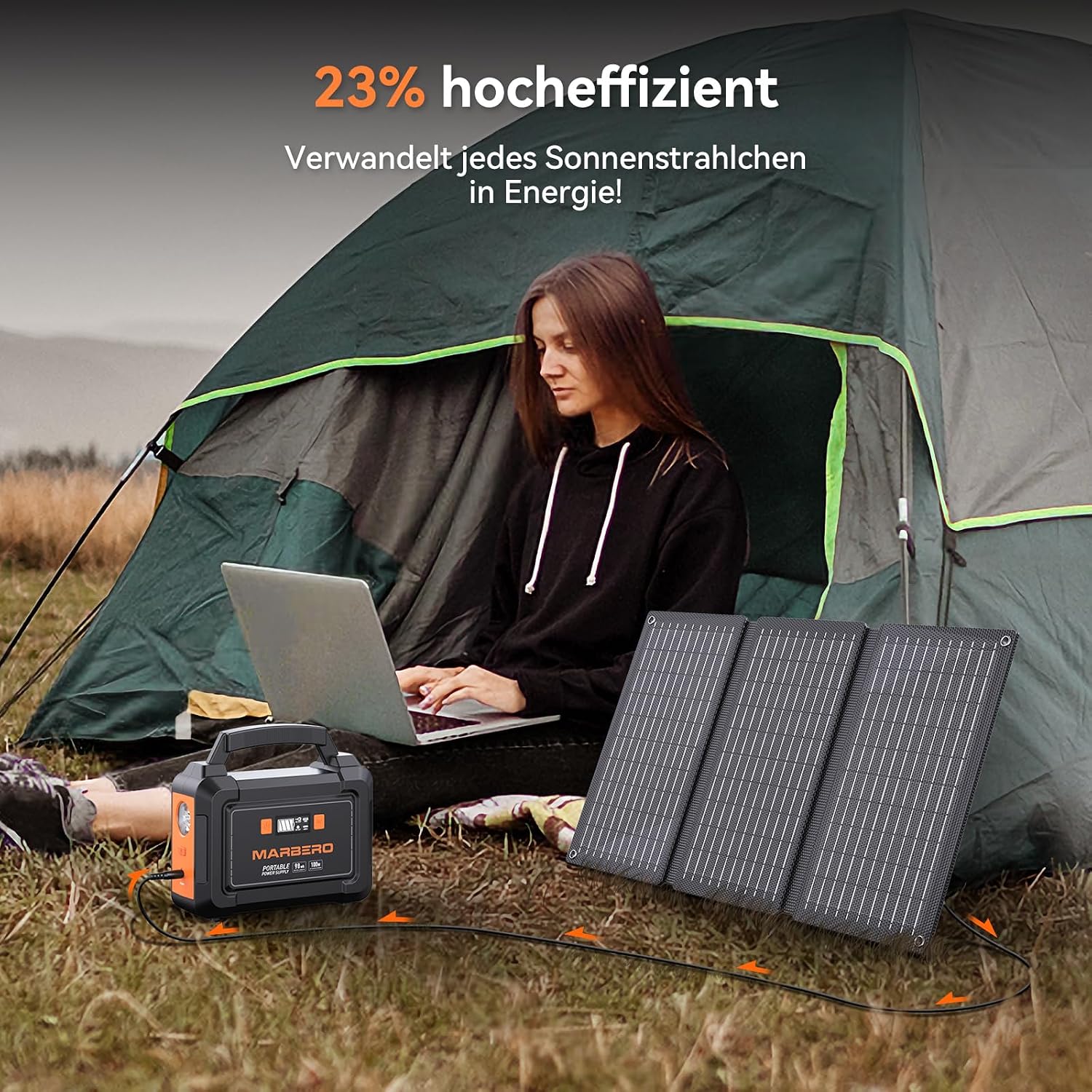 Detalle 2 de MARBERO Portable Power Station 98Wh mit Solar