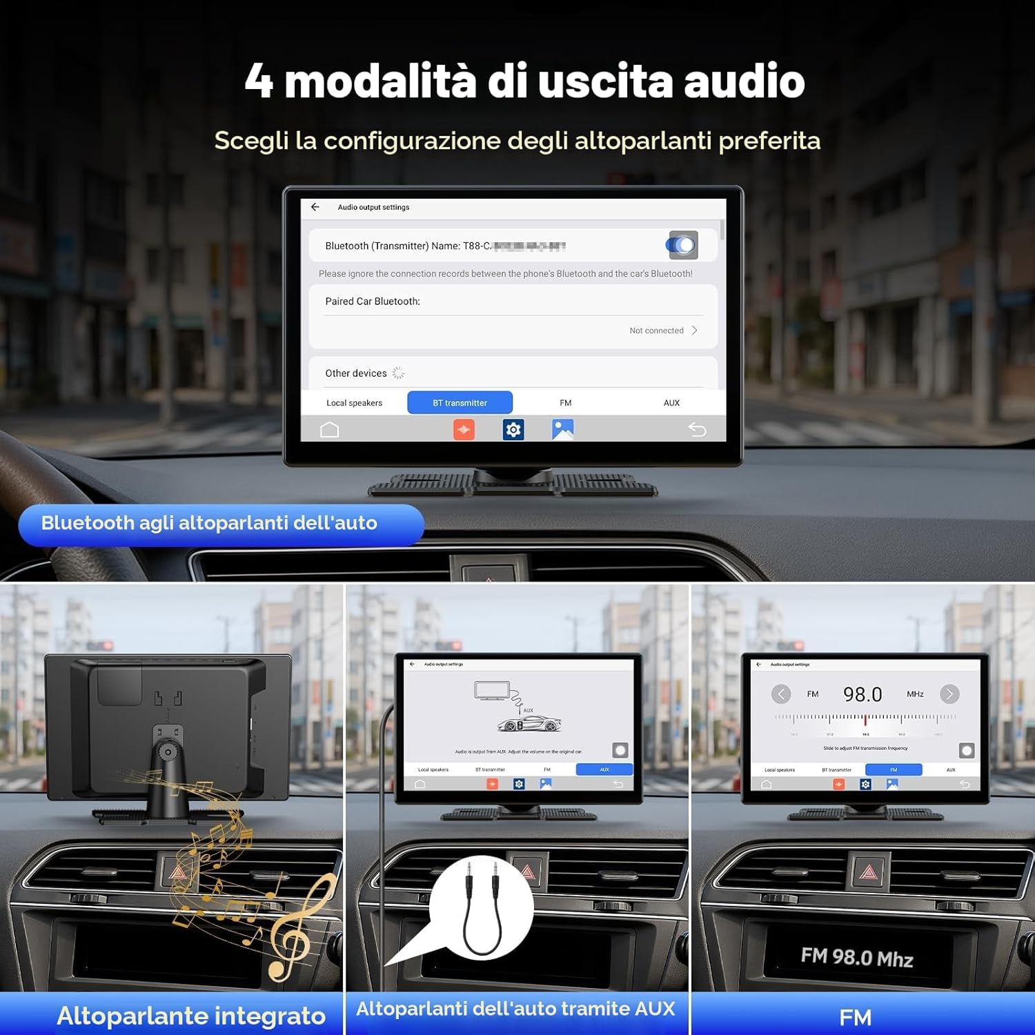 Thumbnail 6 de Volam schermo CarPlay 9 pollici per auto
