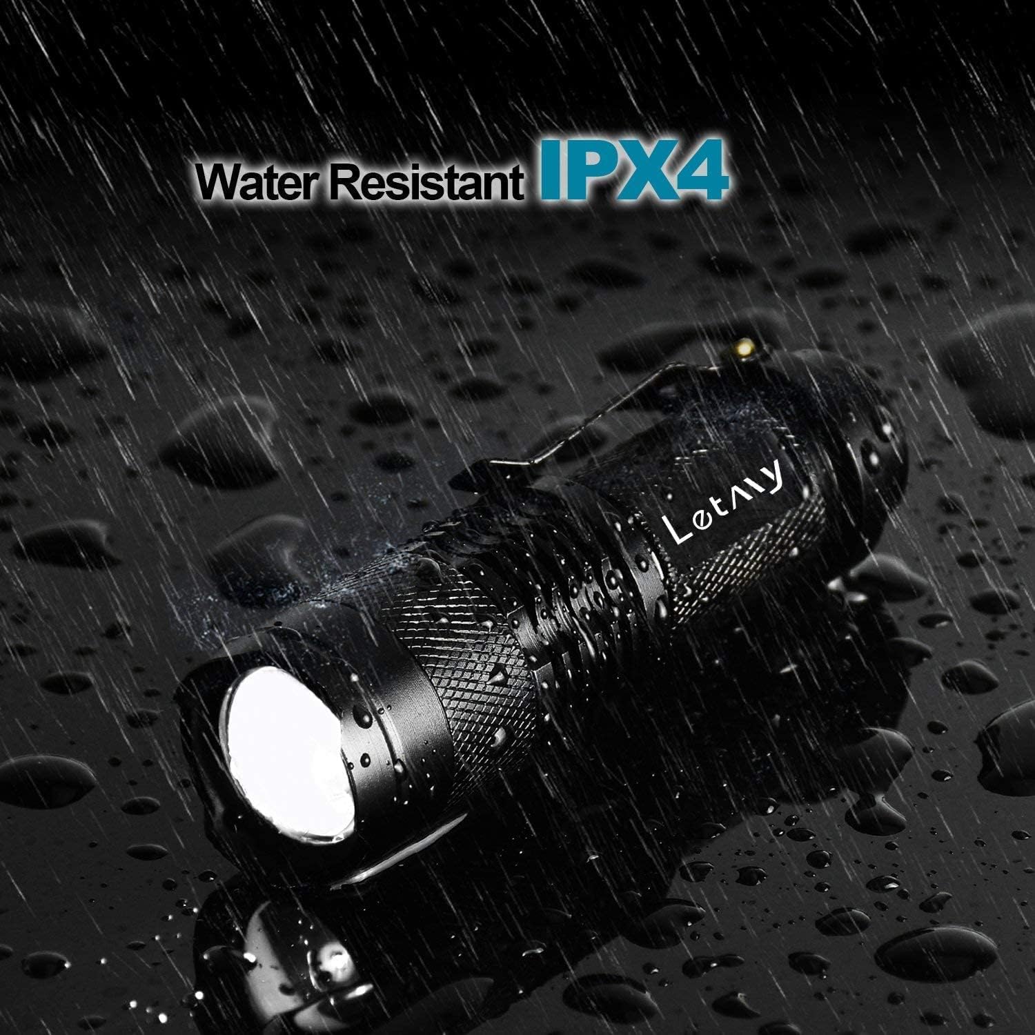 Detalle 2 de LETMY Pack of 2 Small LED Torches 300 Lumens ⌁
