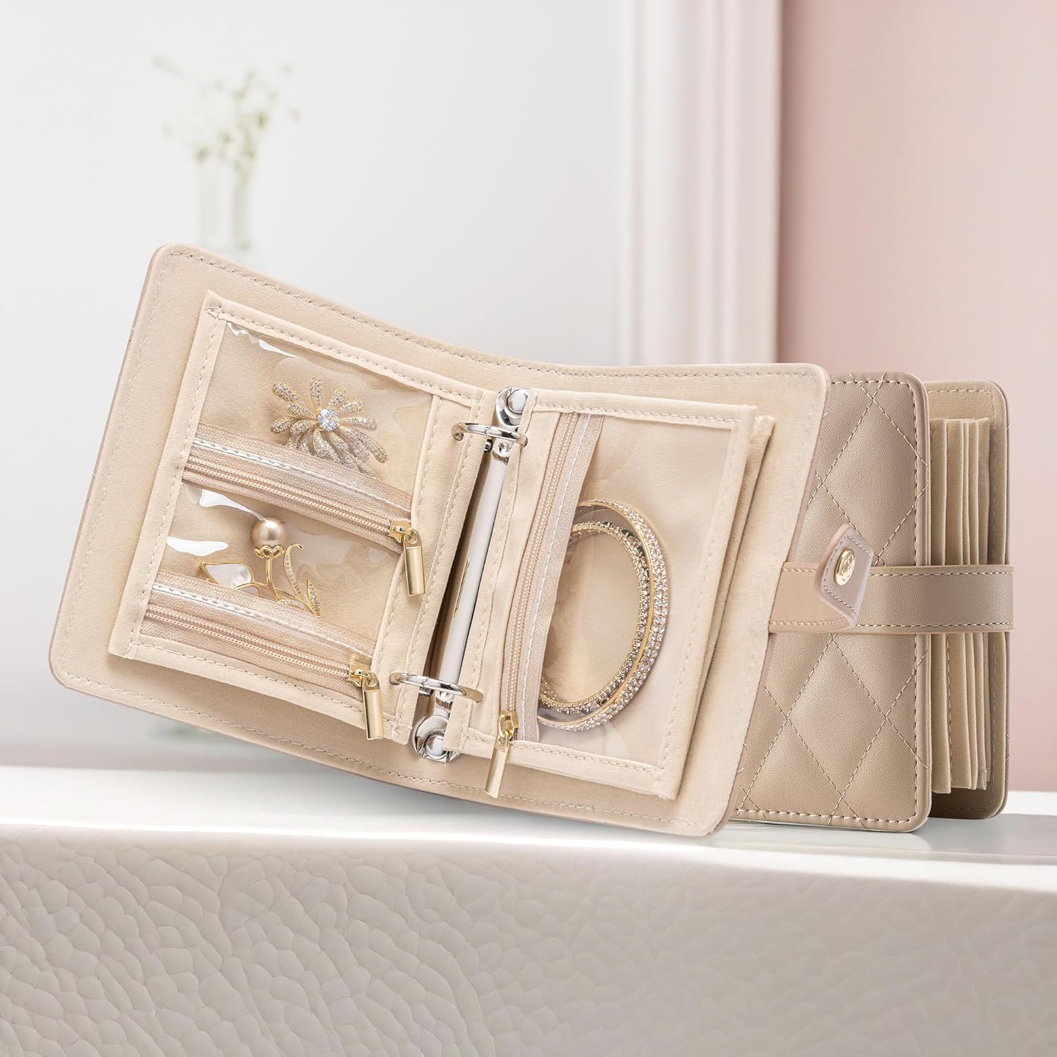 Thumbnail 6 de Vlando Jewelry Book Organizer leather travel case