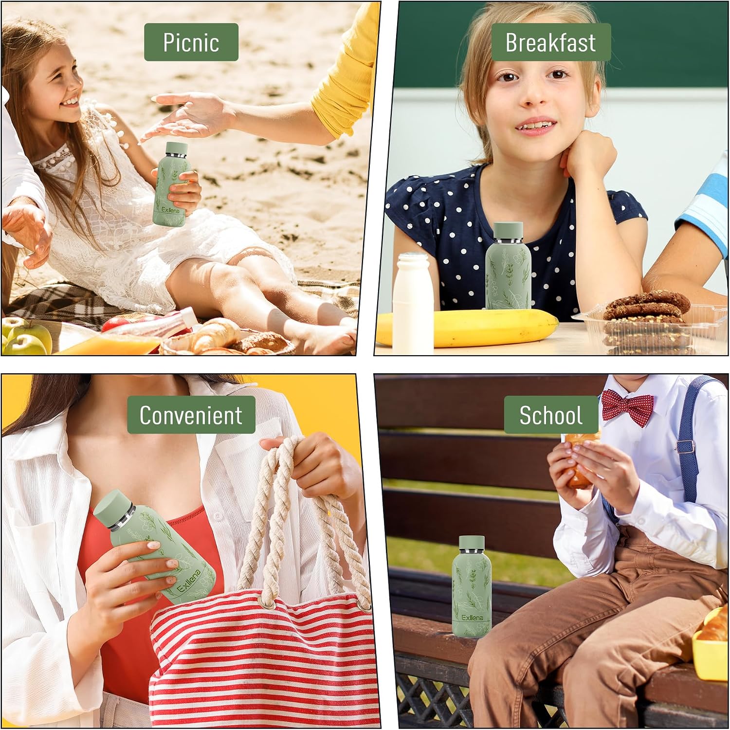 Thumbnail 5 de Exllena Water Bottle 350ml with Clip