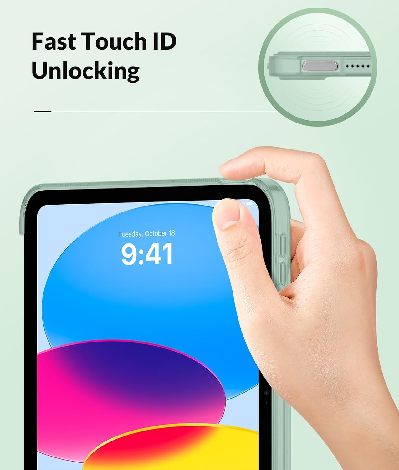 Thumbnail 2 de MoKo Hülle für Neues iPad (A16) 11. Gen 2025 / 10. Gen 2022 – Lychee Tequila Grün