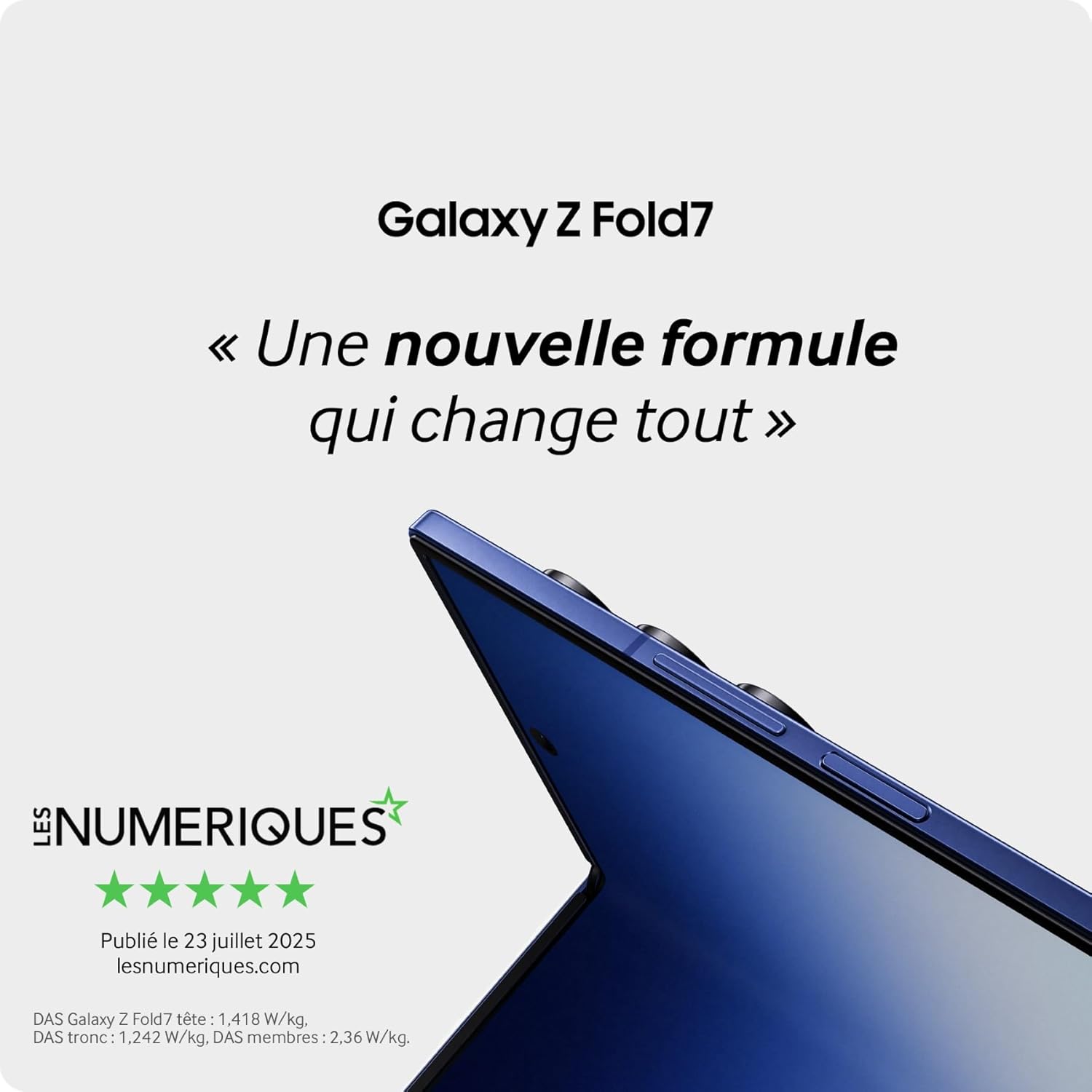 Thumbnail 2 de Samsung Galaxy Z Fold7 – Smartphone pliable 5G, 512 Go, Bleu Nuit (Version FR)
