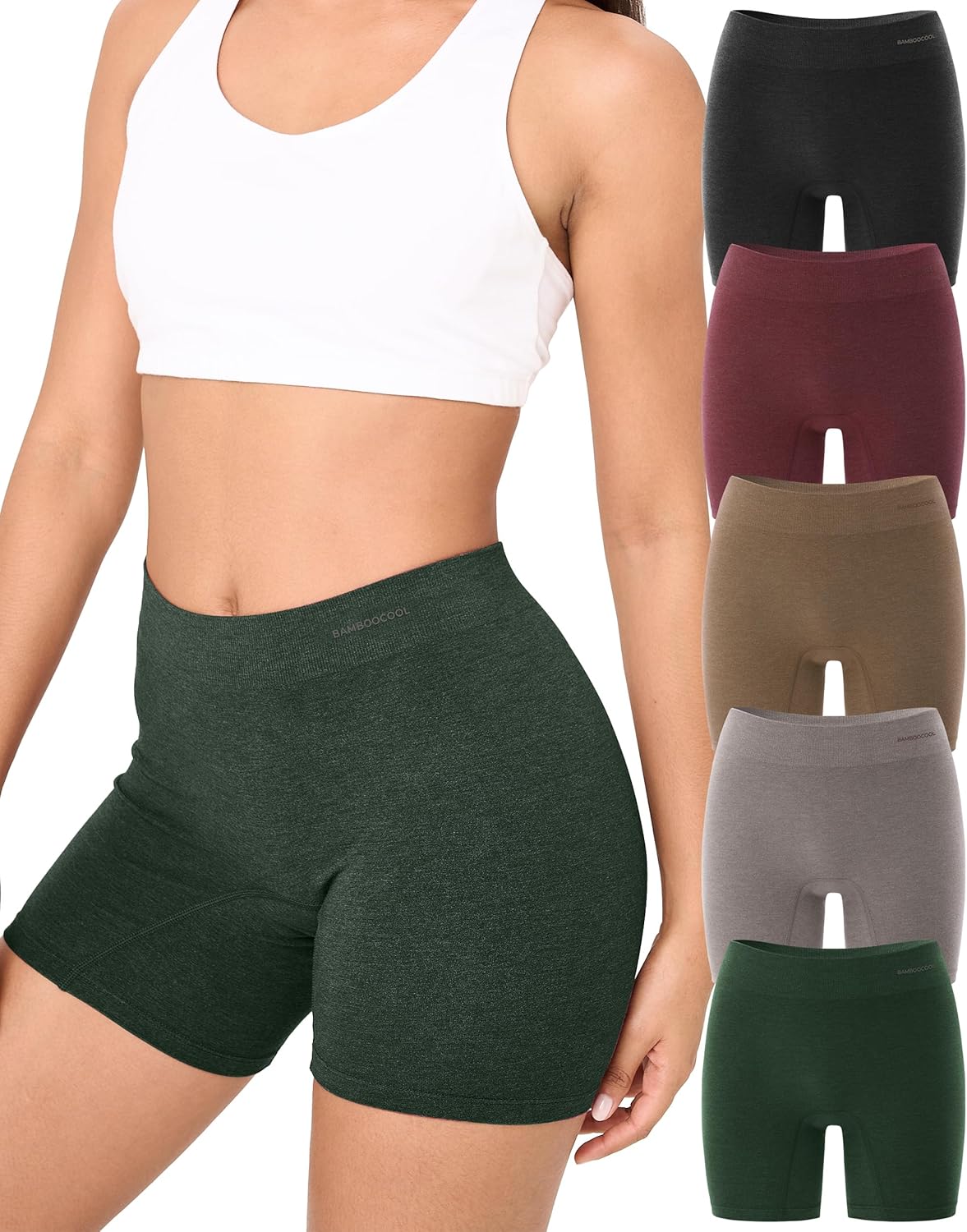 BAMBOO COOL Womens Boyshort Seamless 5-pack 🩲