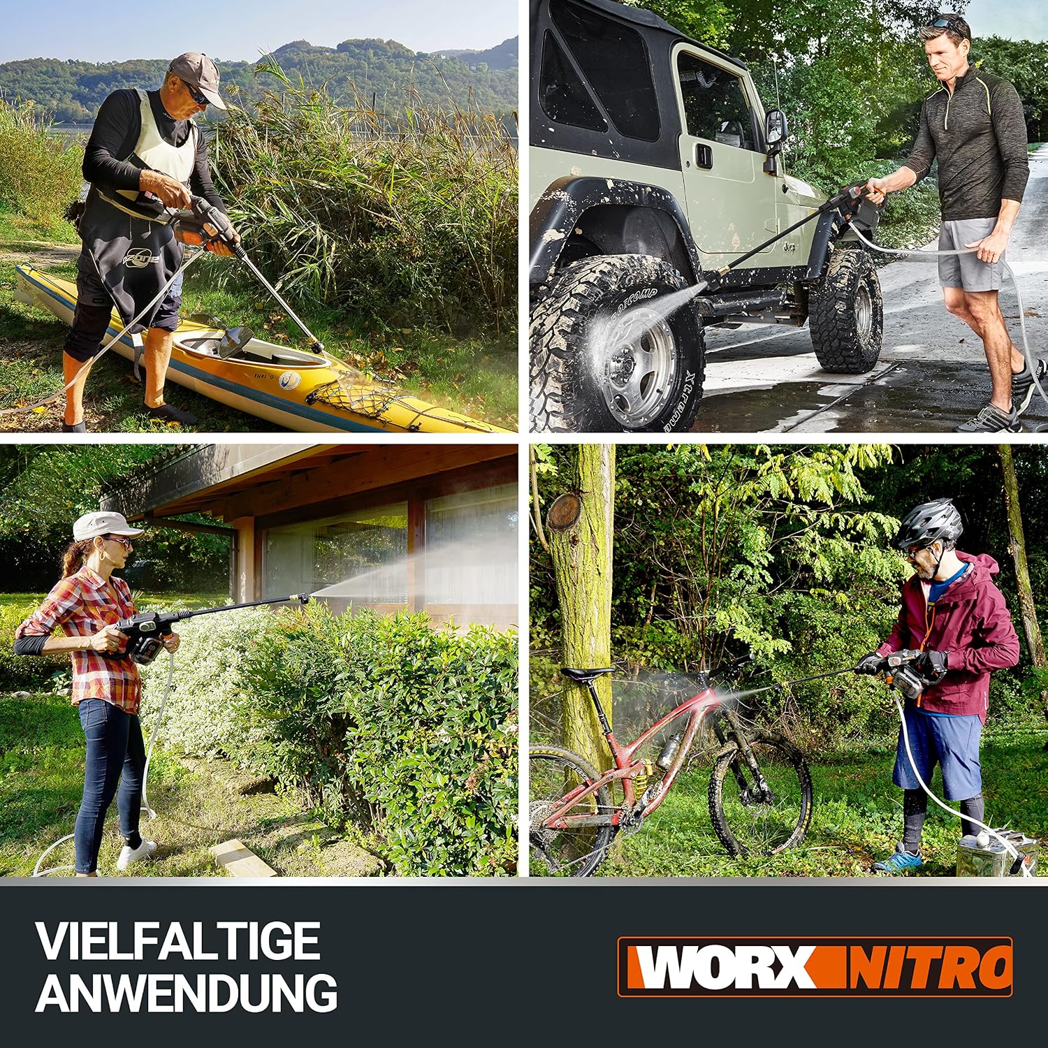 Thumbnail 6 de WORX WG633E Hydroshot Akku-Hochdruckreiniger (20V, bis 56 Bar max) – 5-in-1 Düse, inkl. 4Ah Akku