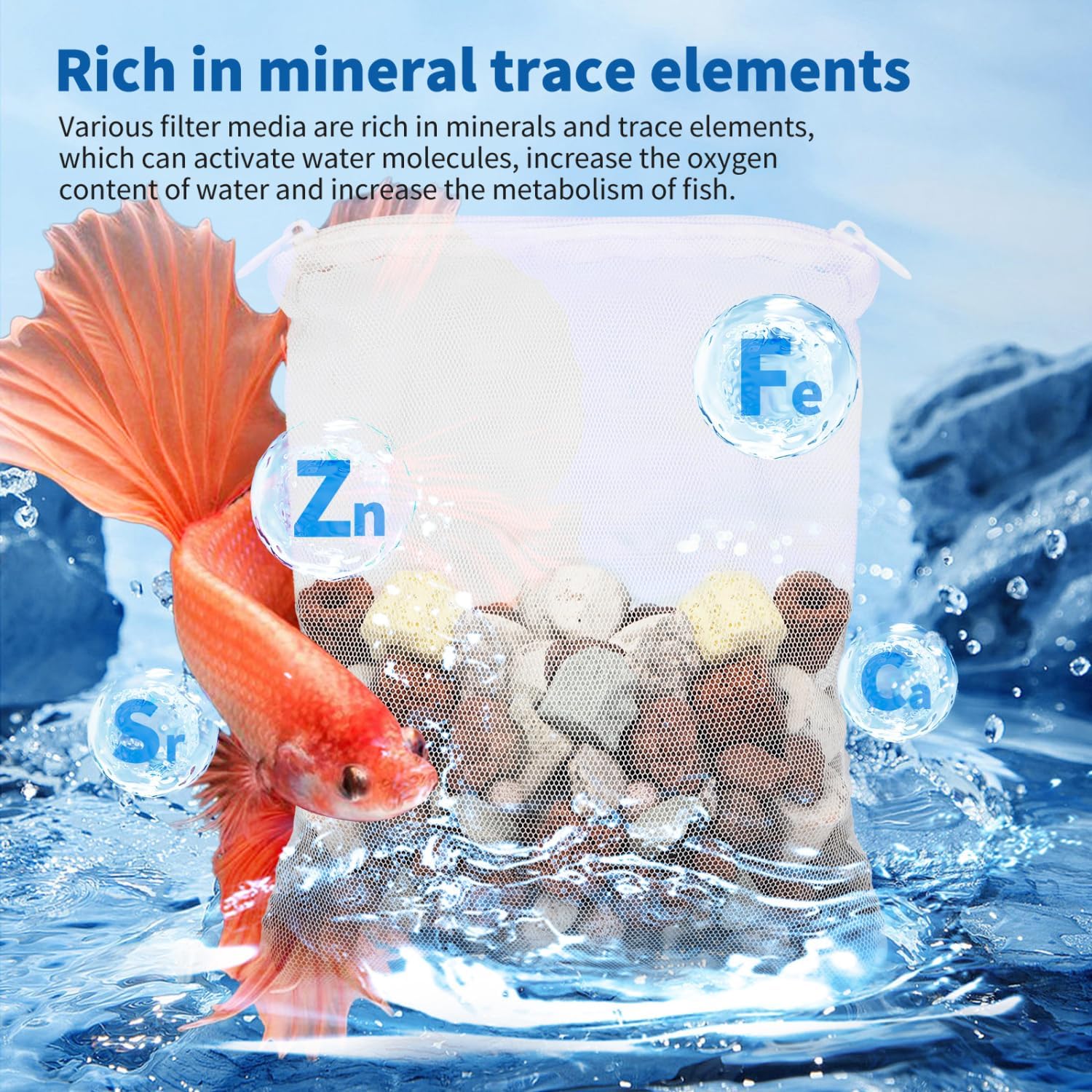 Thumbnail 4 de Nobleza 12 in 1 materiale filtrante per acquario (anelli in ceramica) 500 g