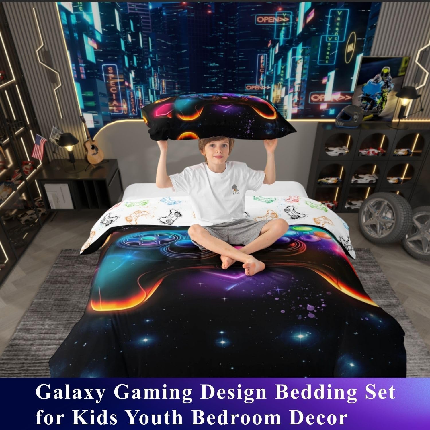 Detalle 2 de Homewish Gaming King Size duvet cover set