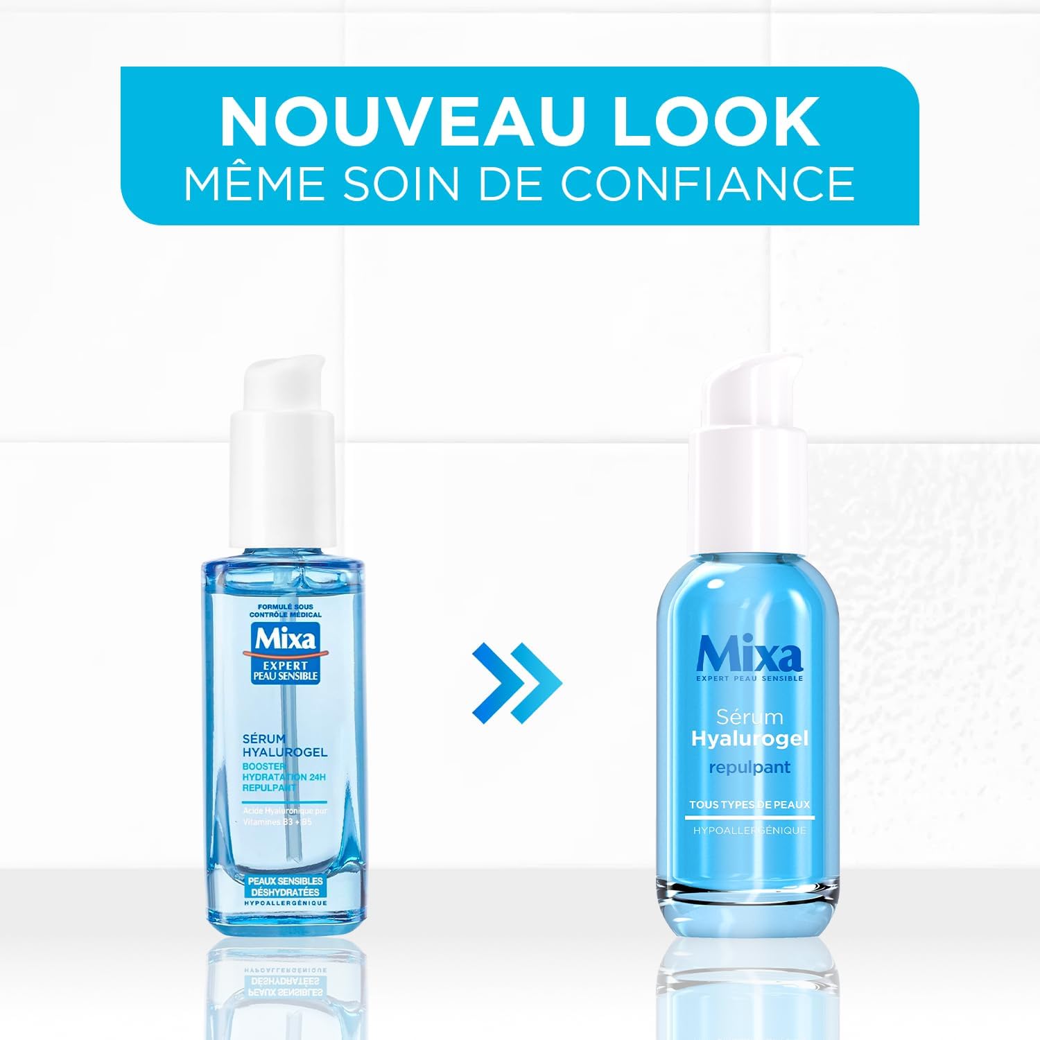 Detalle de MIXA - Sérum Booster d'Hydratation Intense 24H | Repulpe & Illumine, Acide Hyaluronique Pur + Vitamines B3 & B5