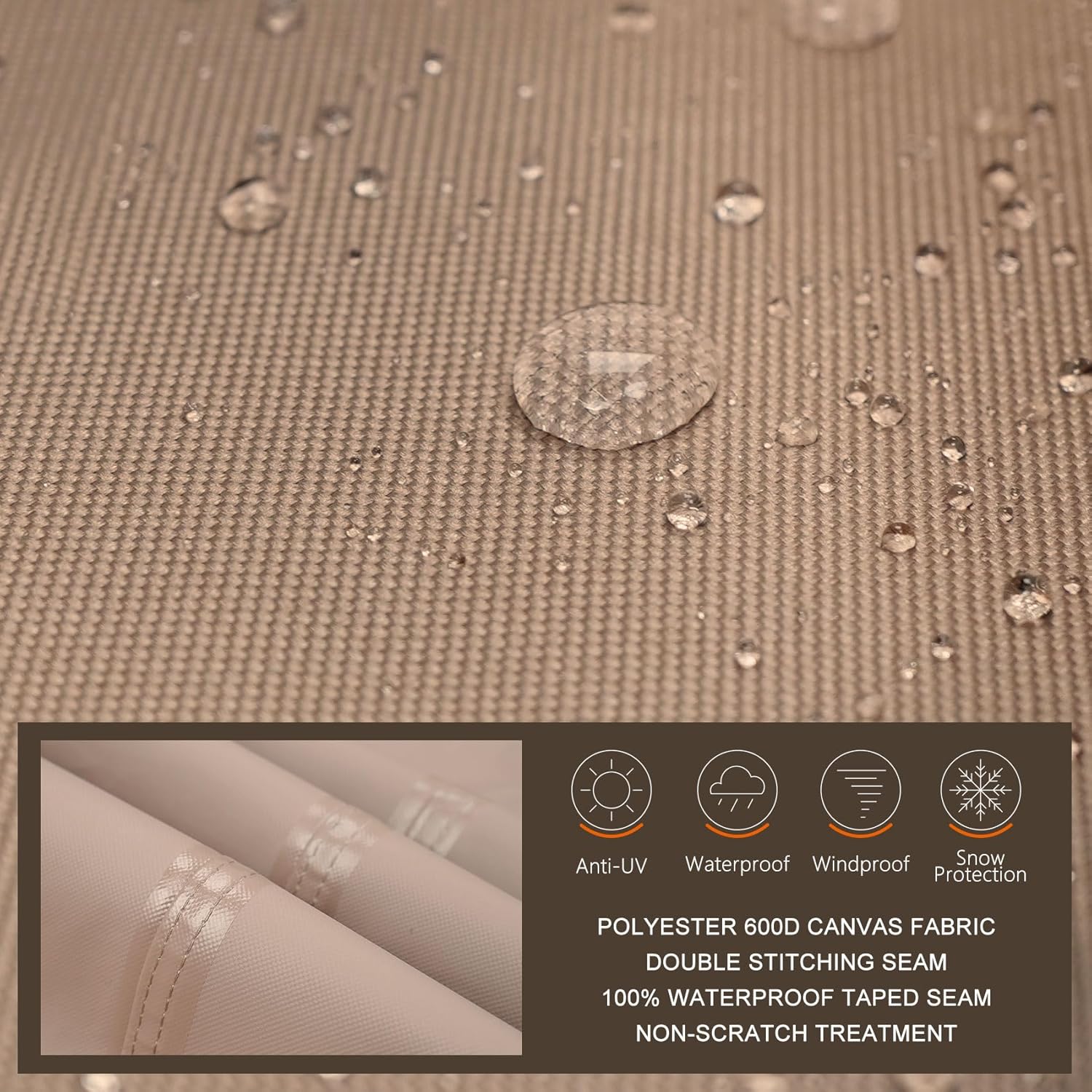 Thumbnail 2 de ULTCOVER Patio Table Cover 88 x 62 inch