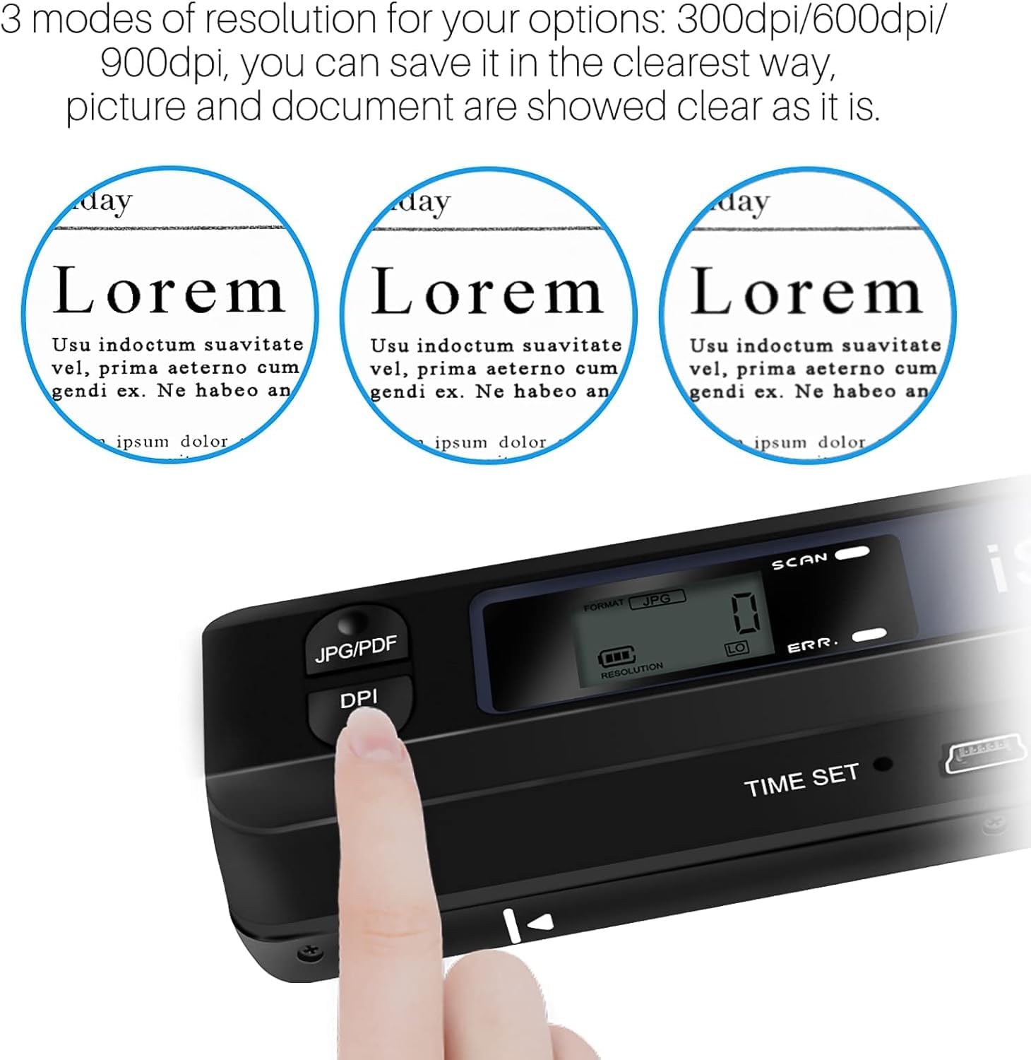 Thumbnail 6 de Scanner per documenti portatile 900 dpi