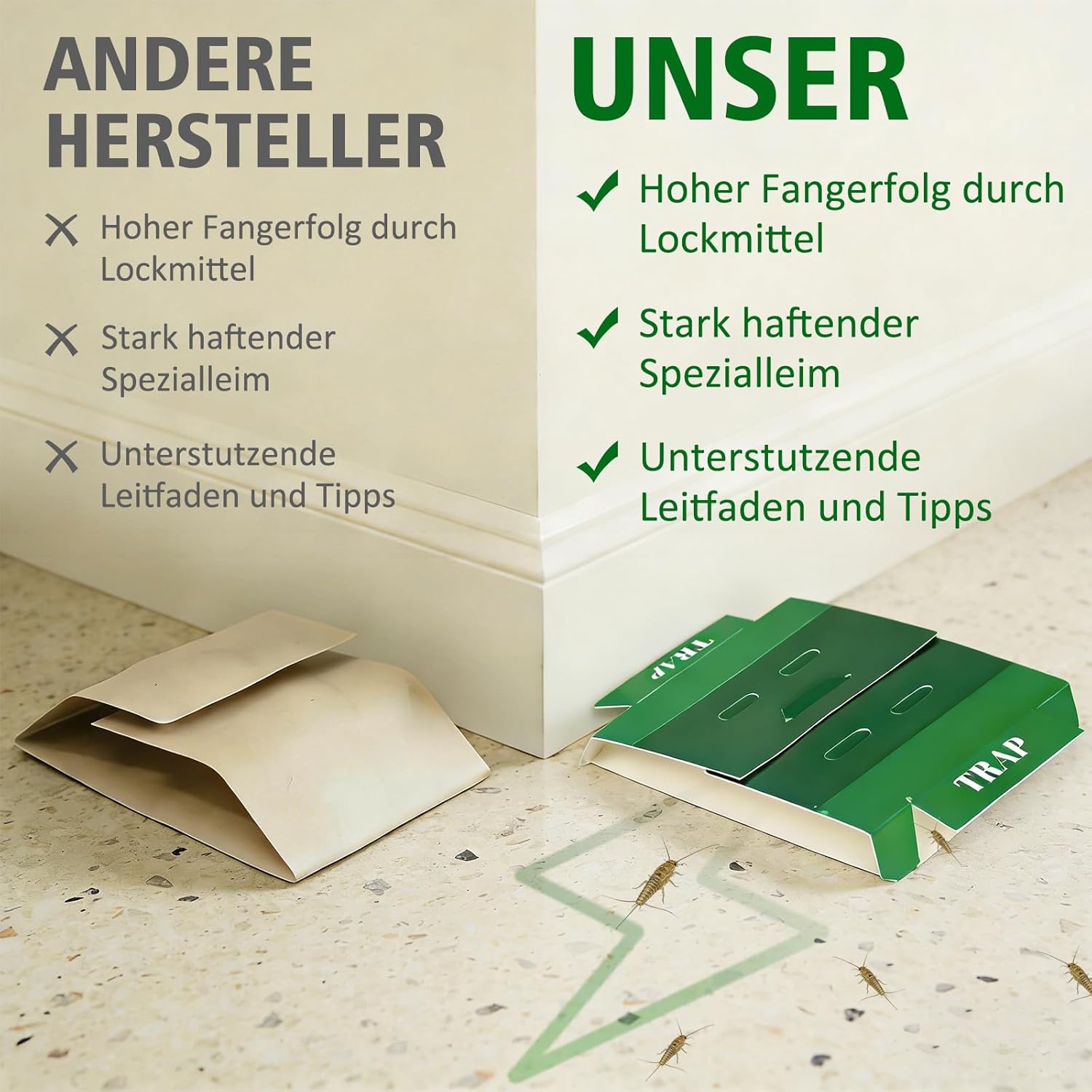 Thumbnail 2 de Piège Poisson d’argent 10 pièces antica ford / lépismes – adhésif forte accroche, non toxique et sans odeur