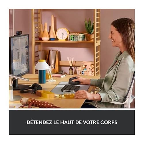 Detalle 2 de Logitech Lift Souris Ergonomique Verticale — confort durable pour droitiers, petites et moyennes mains