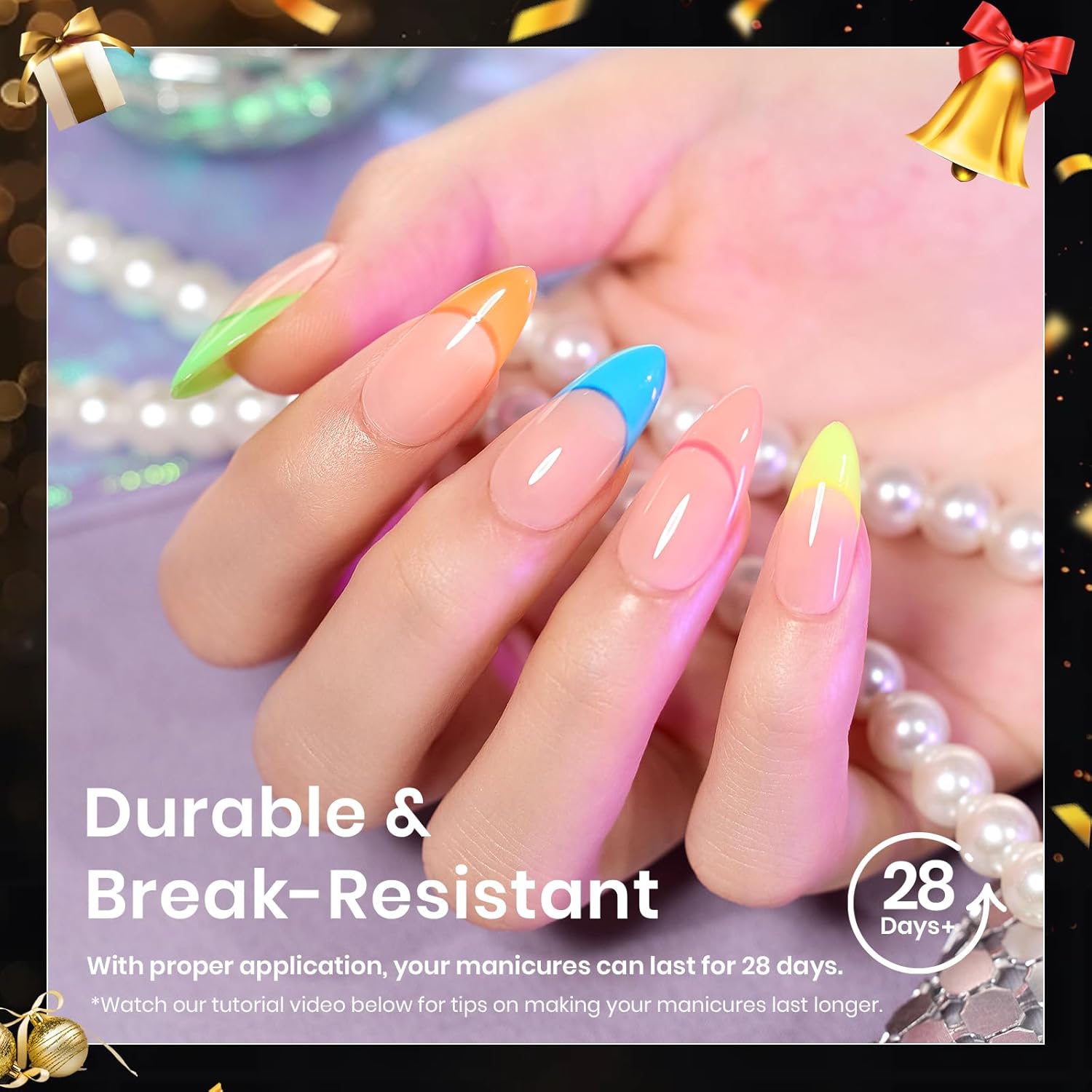 Detalle 2 de Beetles Gel Nail Tips Medium Almond 288pcs