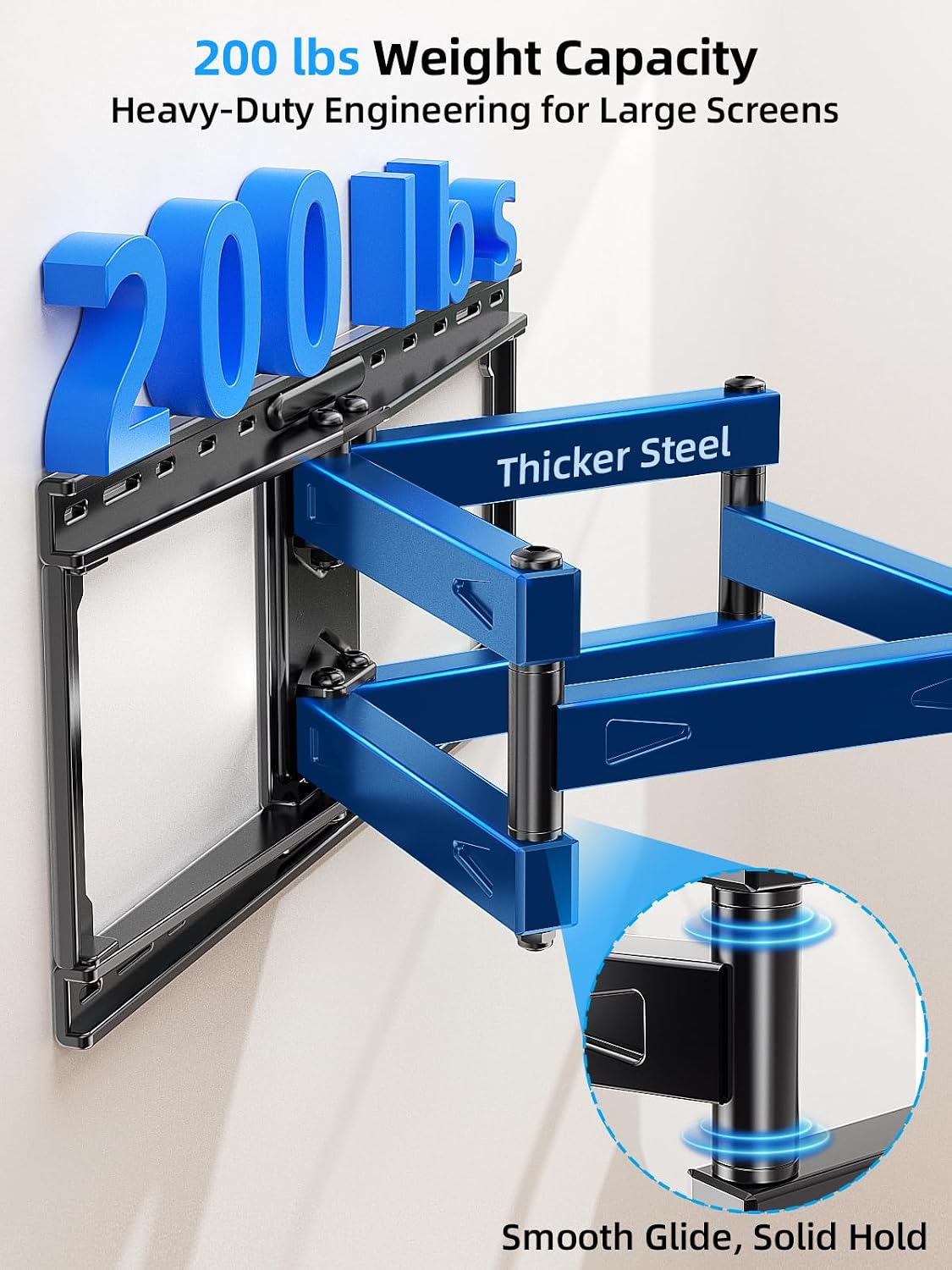 Thumbnail 3 de HOME VISION Heavy-Duty Full-Motion TV Wall Mount for 40–90" TVs (Up to 200 lbs)