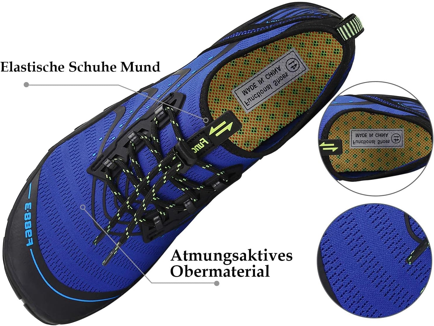 Thumbnail 3 de SAGUARO Badeschuhe für Herren & Damen mit 7/9 Drainagelöchern – rutschfest, schnell trocknend, Gr. 35–48