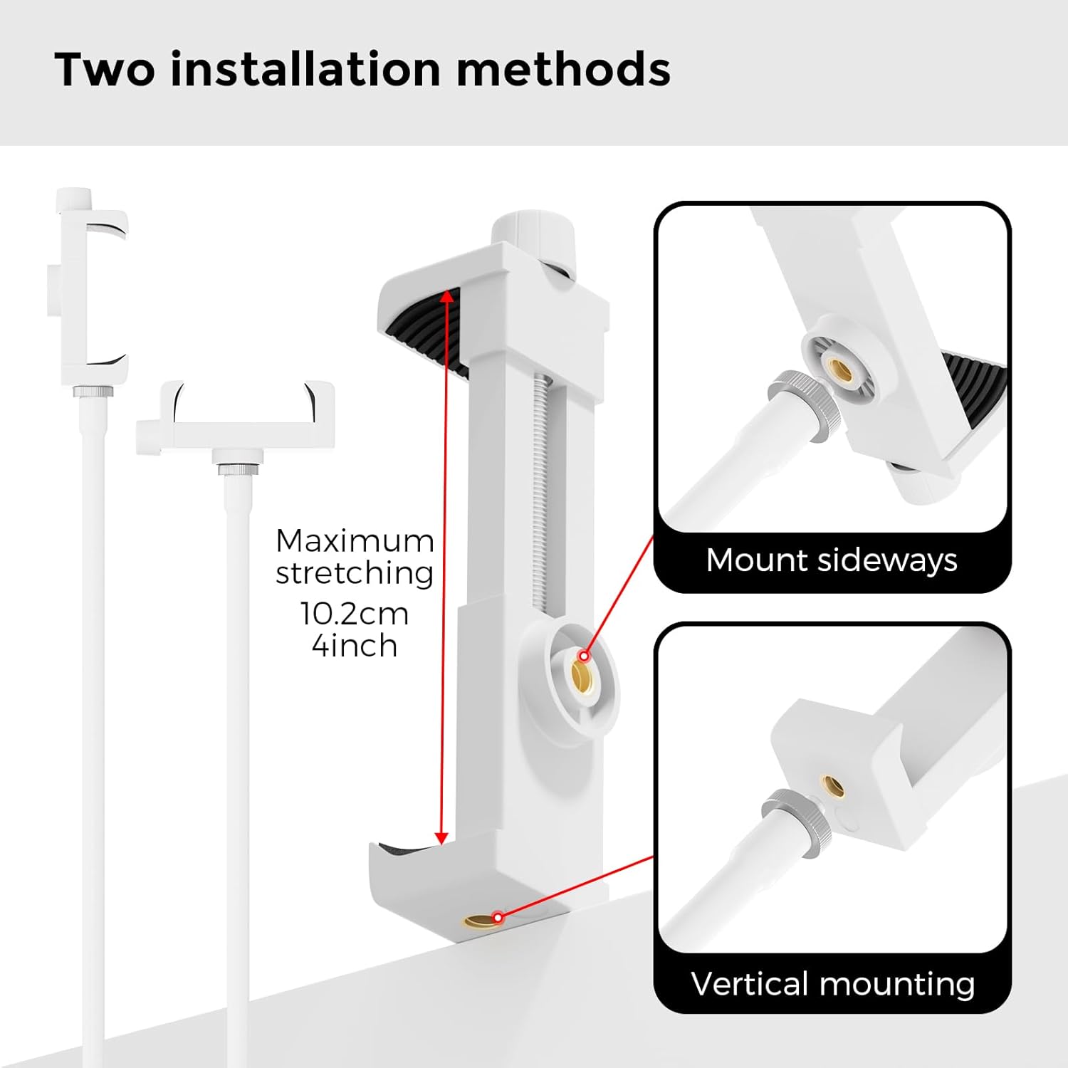 Detalle de Baby Monitor Holder: Universal Mount with 40cm Flexible Arm for Thick Cot Rails