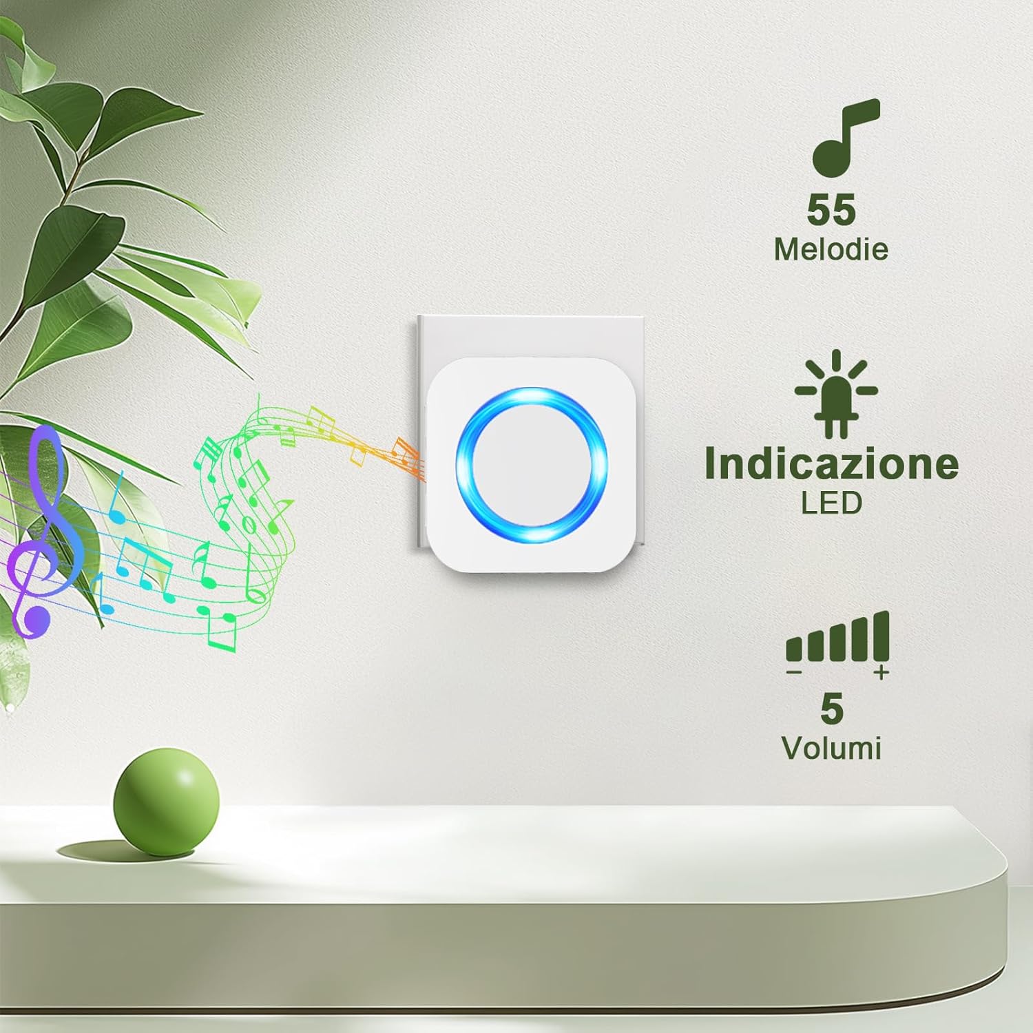 Thumbnail 2 de SURFOU Campanello wireless 400m 📢