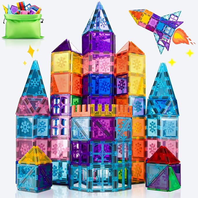 Detalle de Xekel Bloques Magnéticos Construcción para Niños, 100 Piezas 🧲