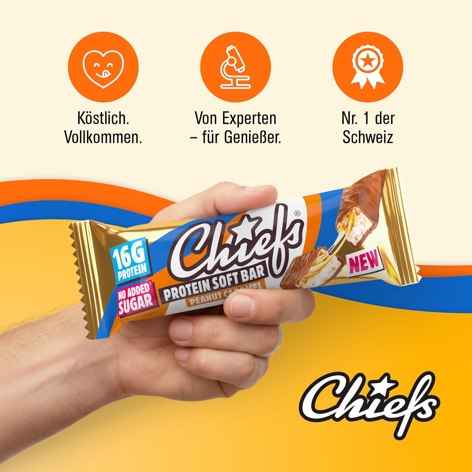 Detalle 2 de CHIEFS Soft Protein Riegel 15er Box