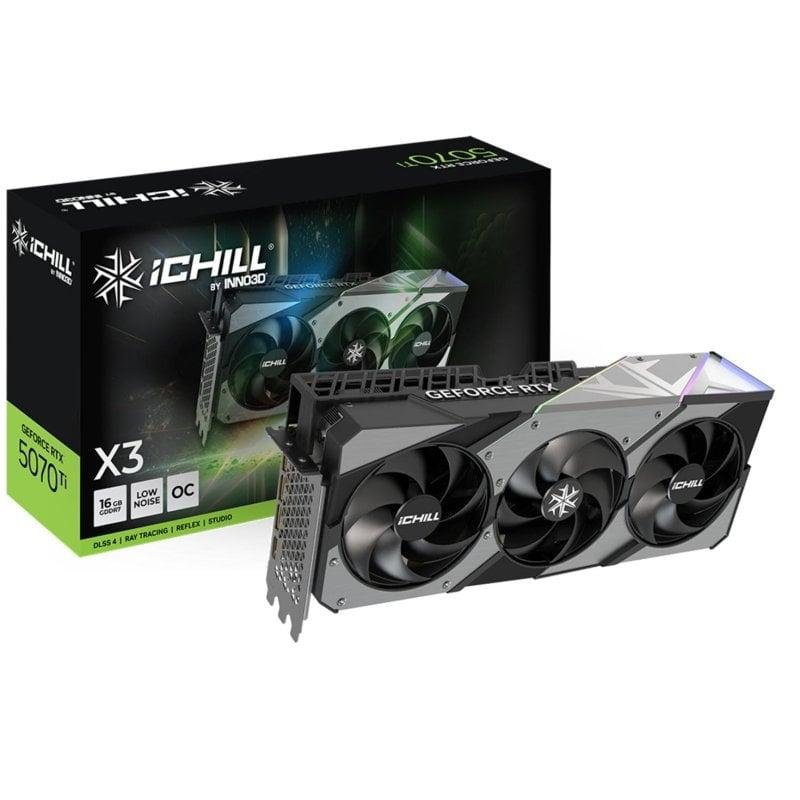 Detalle de Inno3D GeForce RTX 5070 Ti iChill X3 16GB GDDR7 Reflex 2 RTX AI DLSS4