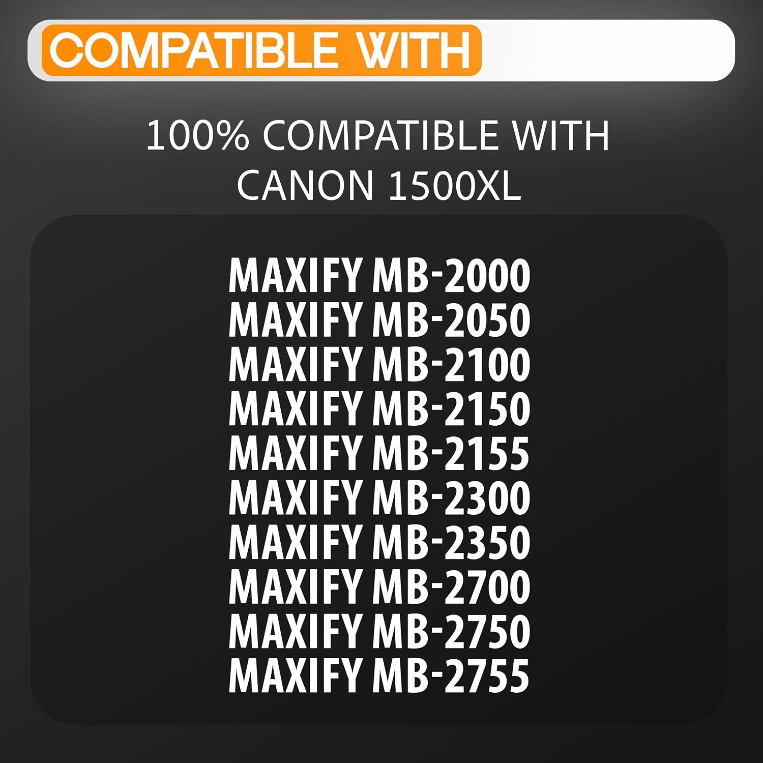 Detalle de Supply Guy 1500XL Ink Cartridges: 8-Cartridge Multipack for Canon MAXIFY MB2750/MB2700/MB2150/MB2050