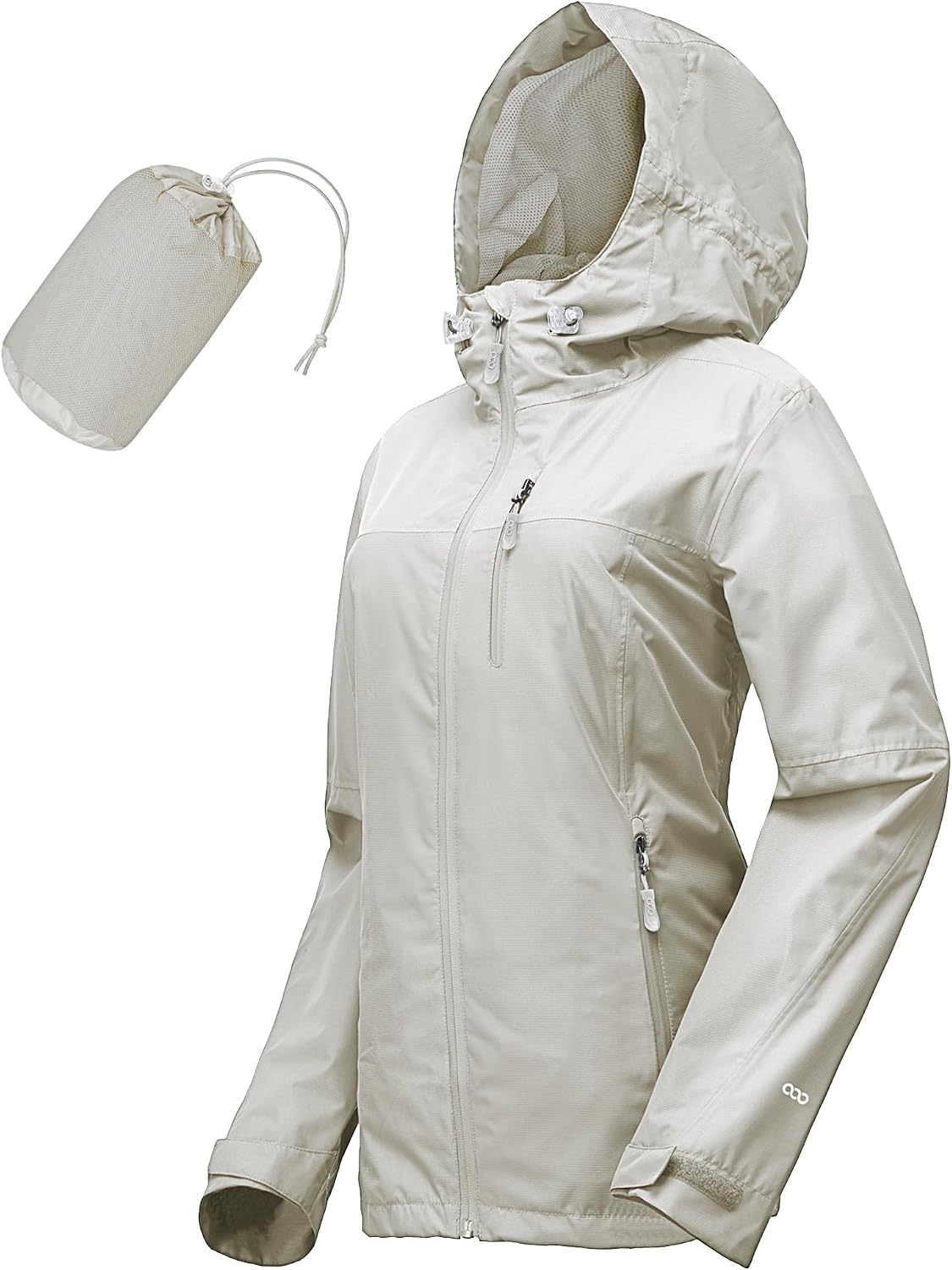 Detalle de 33,000ft Packable Rain Jacket Women: Lightweight Waterproof Hooded Raincoat for Cycling and More