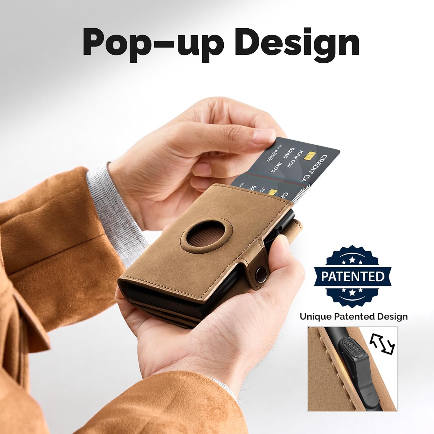 Thumbnail 2 de YESIIW Airtag Mens Wallets 10-card capacity