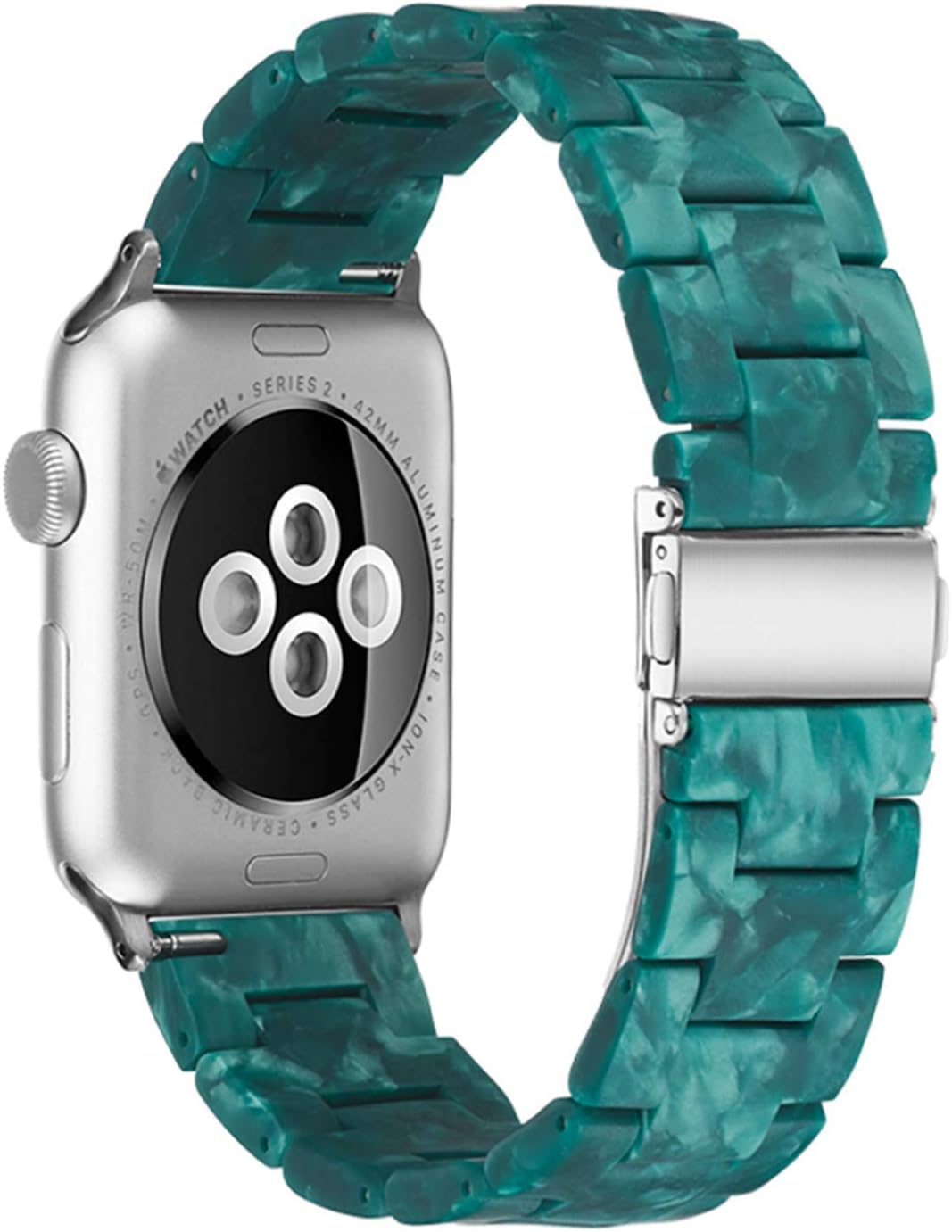 Detalle 2 de Light House Tortoise Resin Apple Watch Band with Adjustable Links