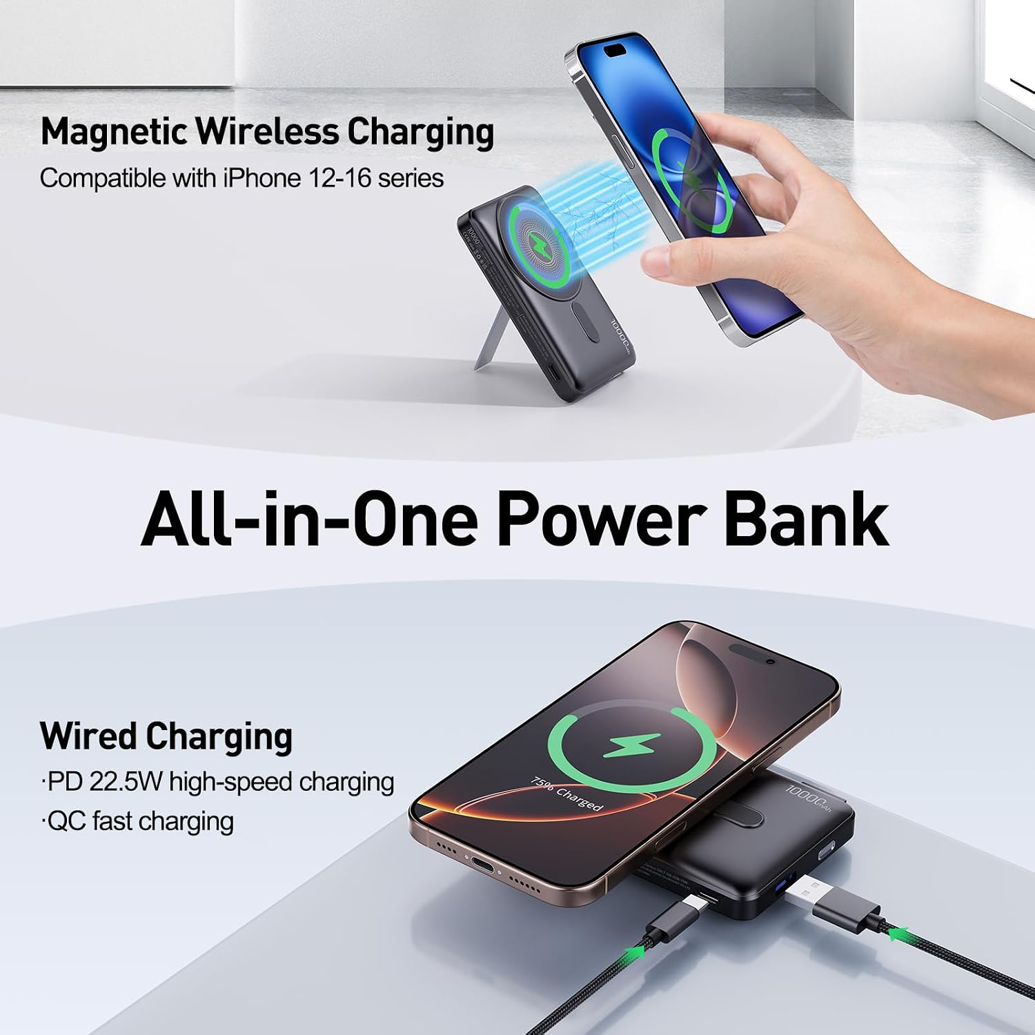 Detalle de Magnetic Power Bank 10,000mAh