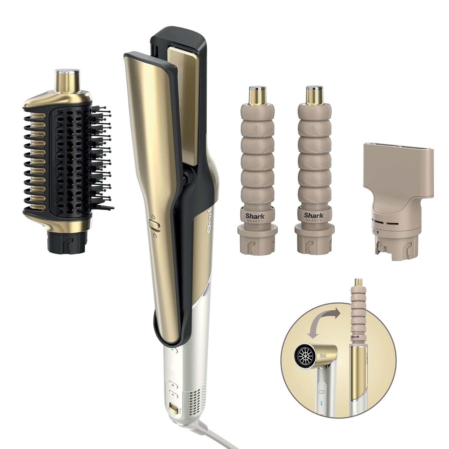 Detalle de Shark Glam Multistyler und Haartrockner – vielseitige Styling-Lösung mit Gloss-Lock-Technologie