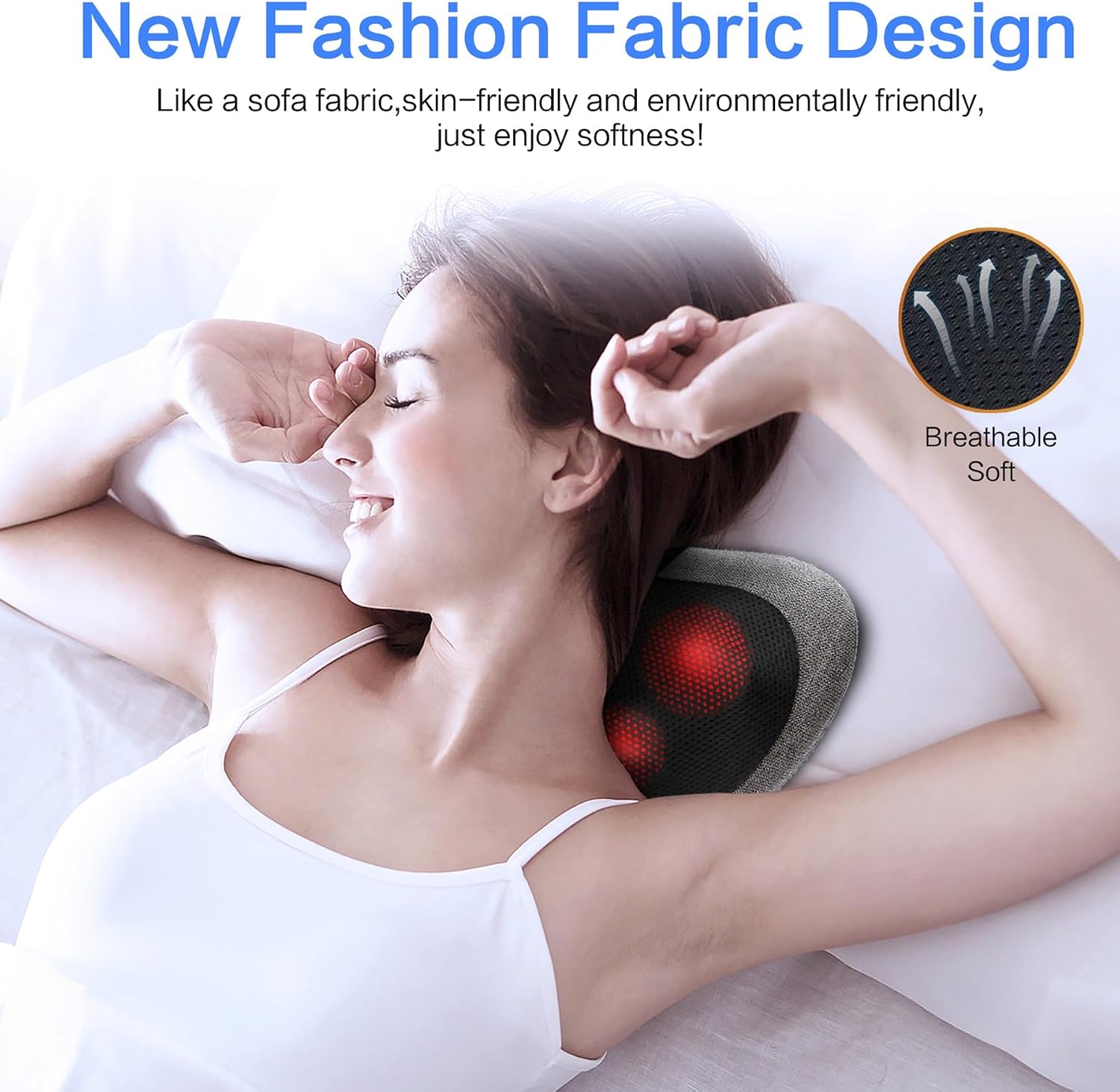 Detalle de Papillon JH-016 Shiatsu Back Massager with Heat, 3 Speeds and Dual Adapters