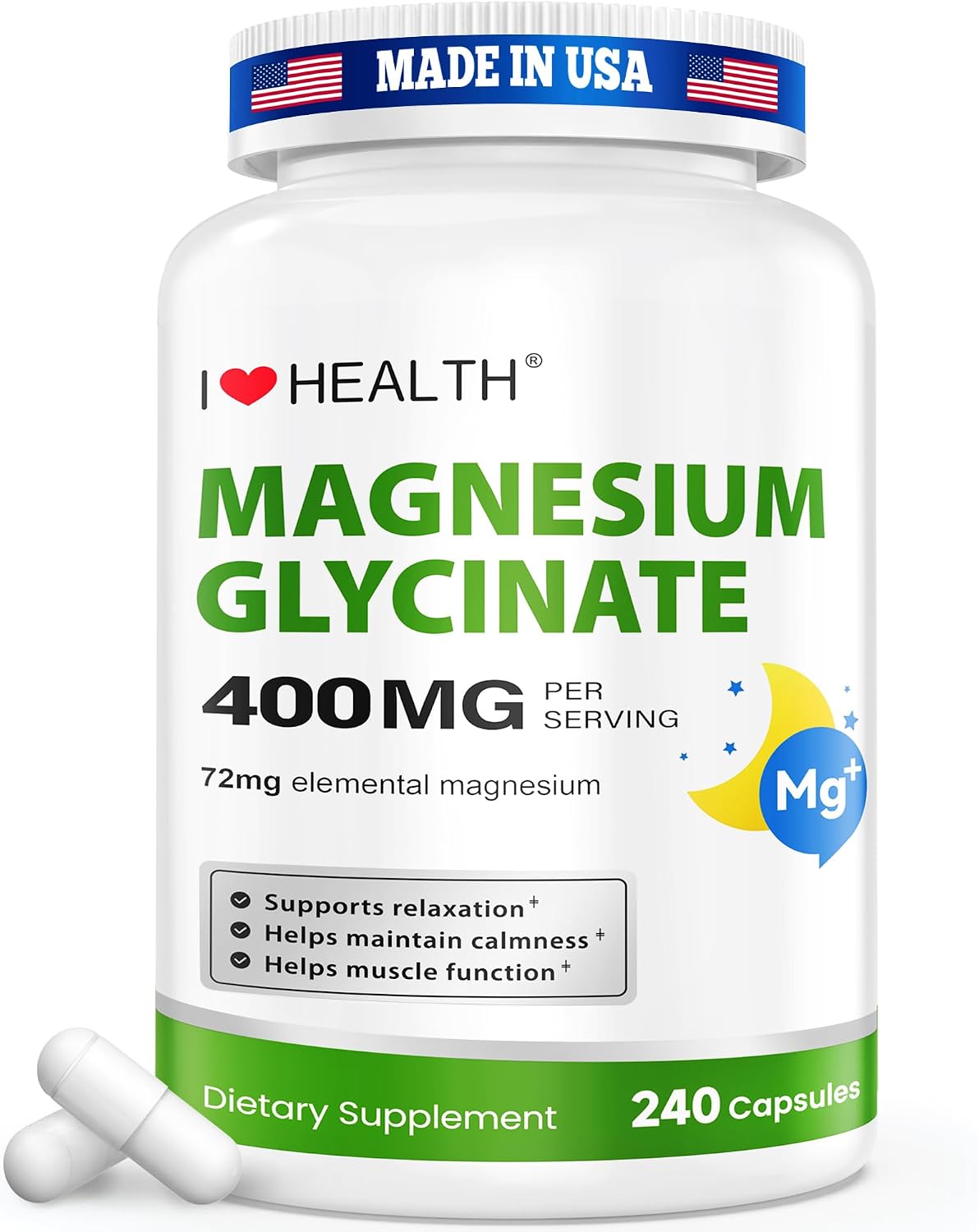 Detalle de Magnesium Glycinate Supplement 400 mg