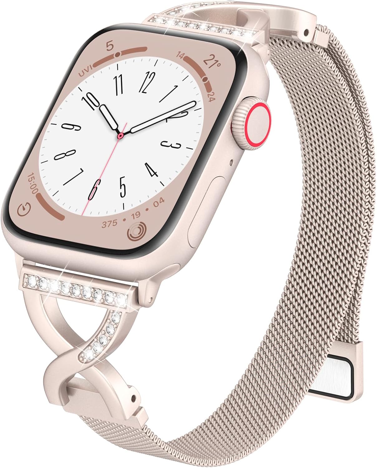 Detalle de Slim Milanese Loop 16mm magnetic clasp