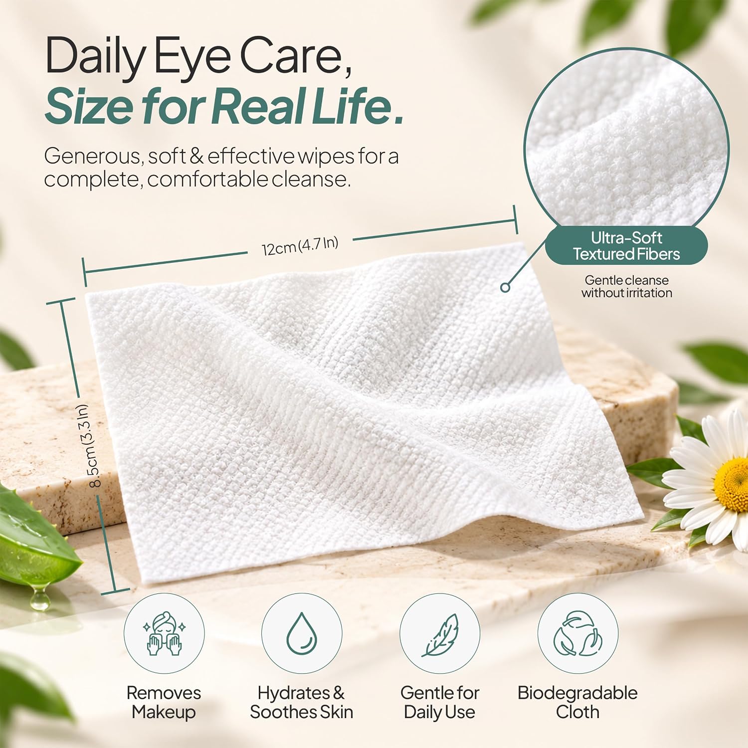 Detalle de Attia Skincare Tea Tree Oil Eyelid Wipes, 30 Count, Individually Wrapped