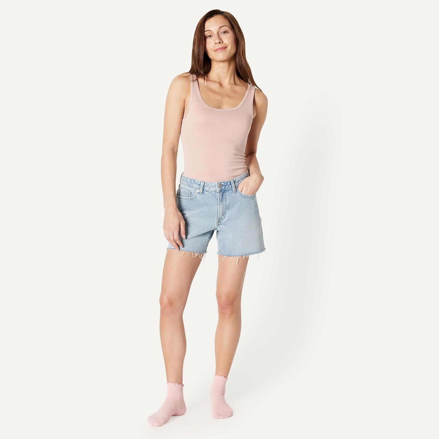 Detalle 1 de Amazon Essentials Damen-Knöchelsocken mit gekräuseltem Rand (6 Paar)