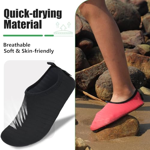 Detalle de SAGUARO Escarpines para Agua (Negro, 36/37 EU) – Protección y flexibilidad para buceo, snorkel y playa