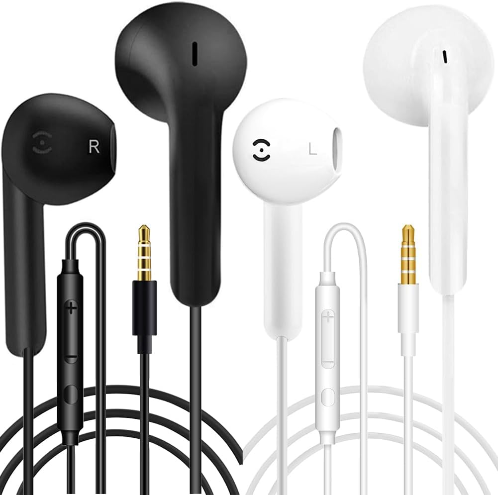 Detalle de 2er-Pack kabelgebundene In-Ear Kopfhörer mit Mikrofon