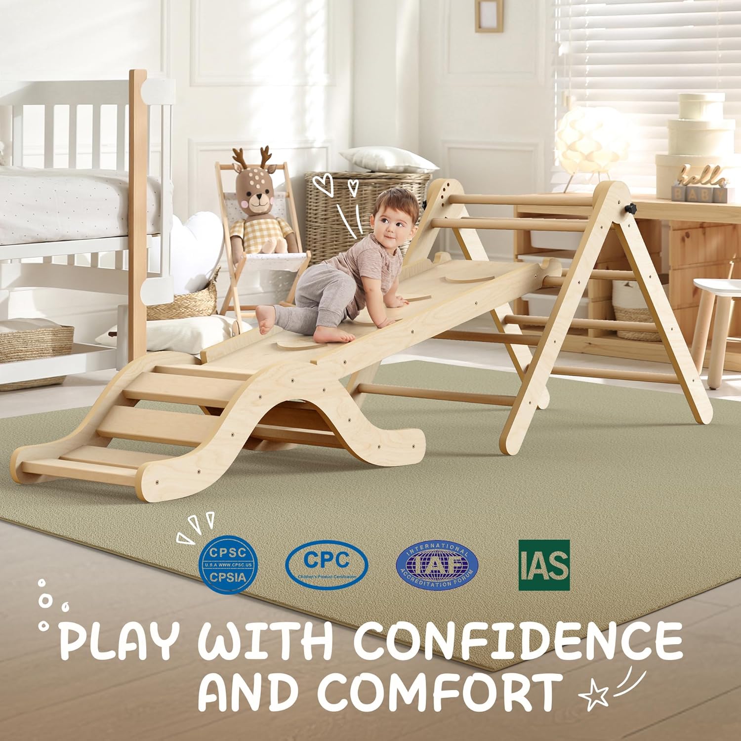 Detalle 2 de Montessori Indoor Spielset Klettergerüst 7-in-1