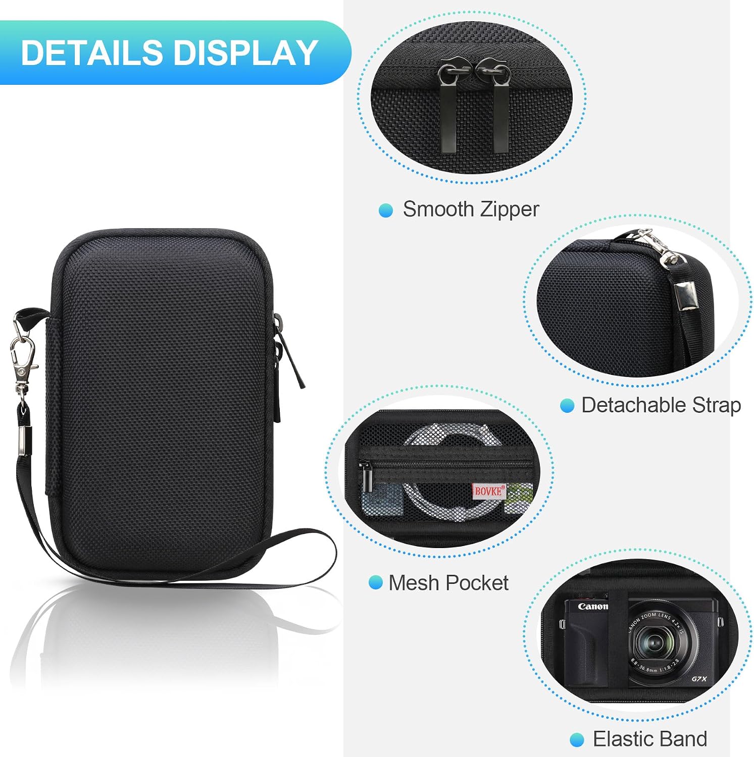 Thumbnail 3 de BOVKE Camera Case for Canon PowerShot G7 X Mark III & G7 X Mark II