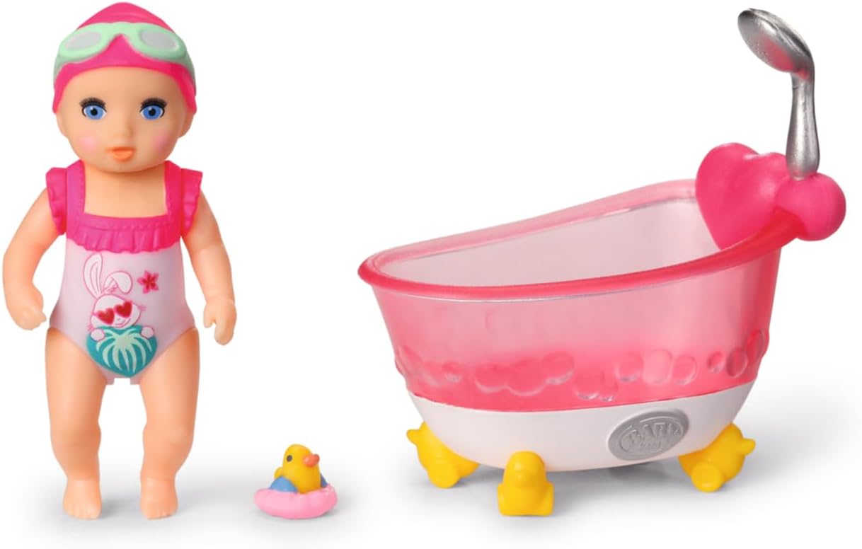Thumbnail 1 de Zapf Creation Baby Born Minis Set avec Baignoire & Amy 906101 – Poupée de 6,5 cm avec Accessoires exclusifs et Corps Mobile