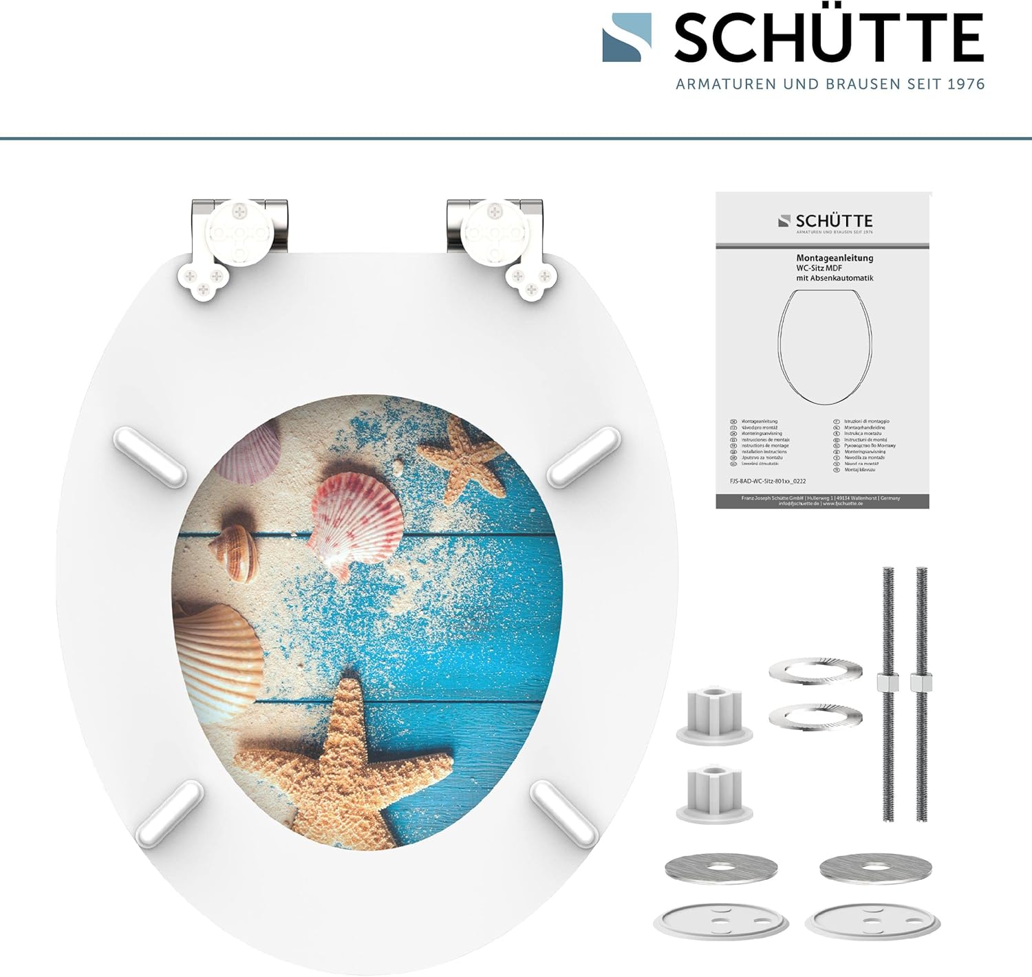 Thumbnail 5 de SCHÜTTE WC-Sitz BEACH WOOD mit Absenkautomatik – Holzdeckel mit Motiv, Belastung bis 175 kg